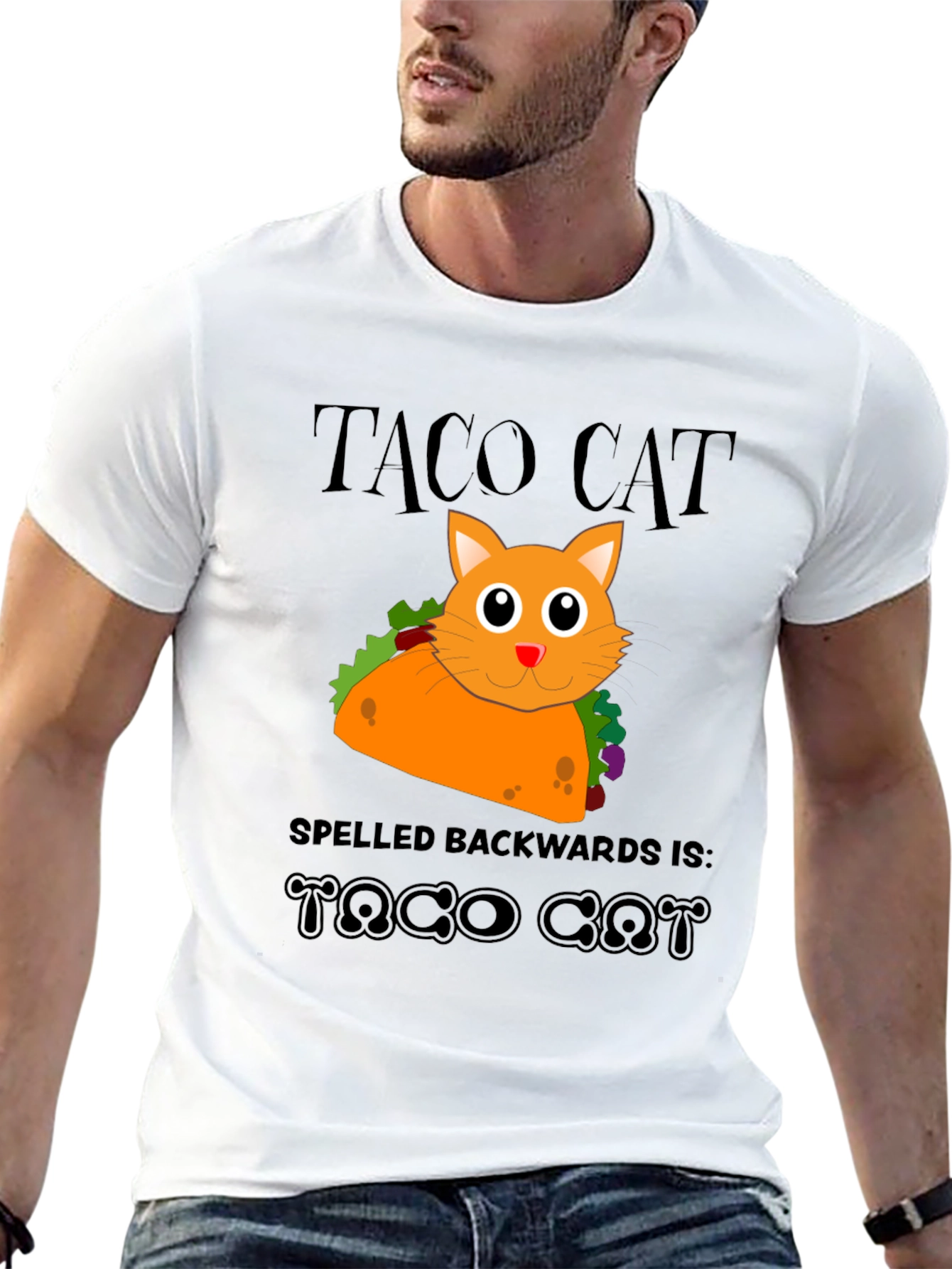 Taco Cat Funny Graphic T-Shirt