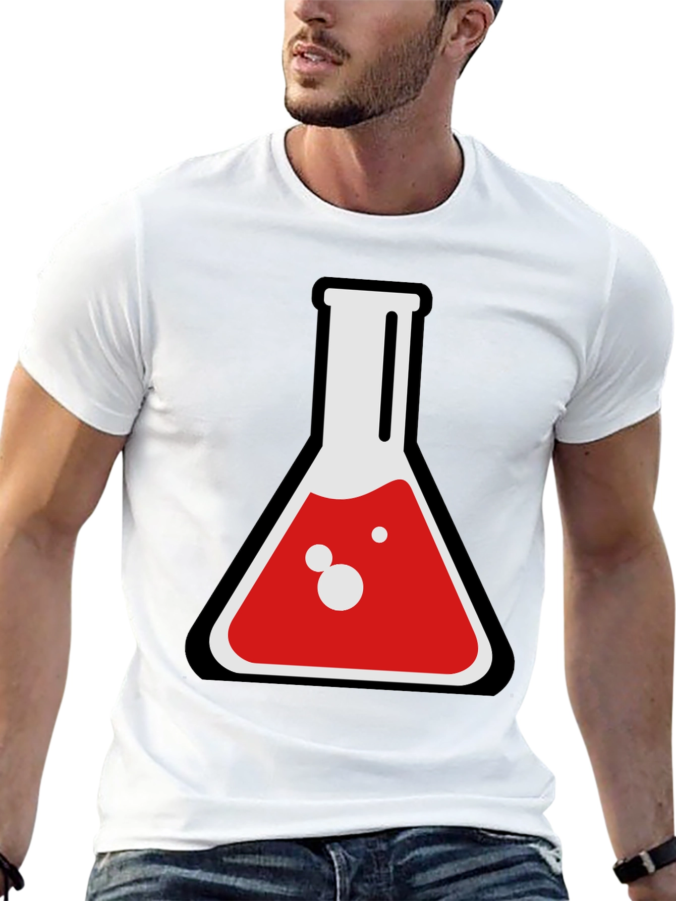 Science Flask Graphic Tee - Cool Chemistry Shirt