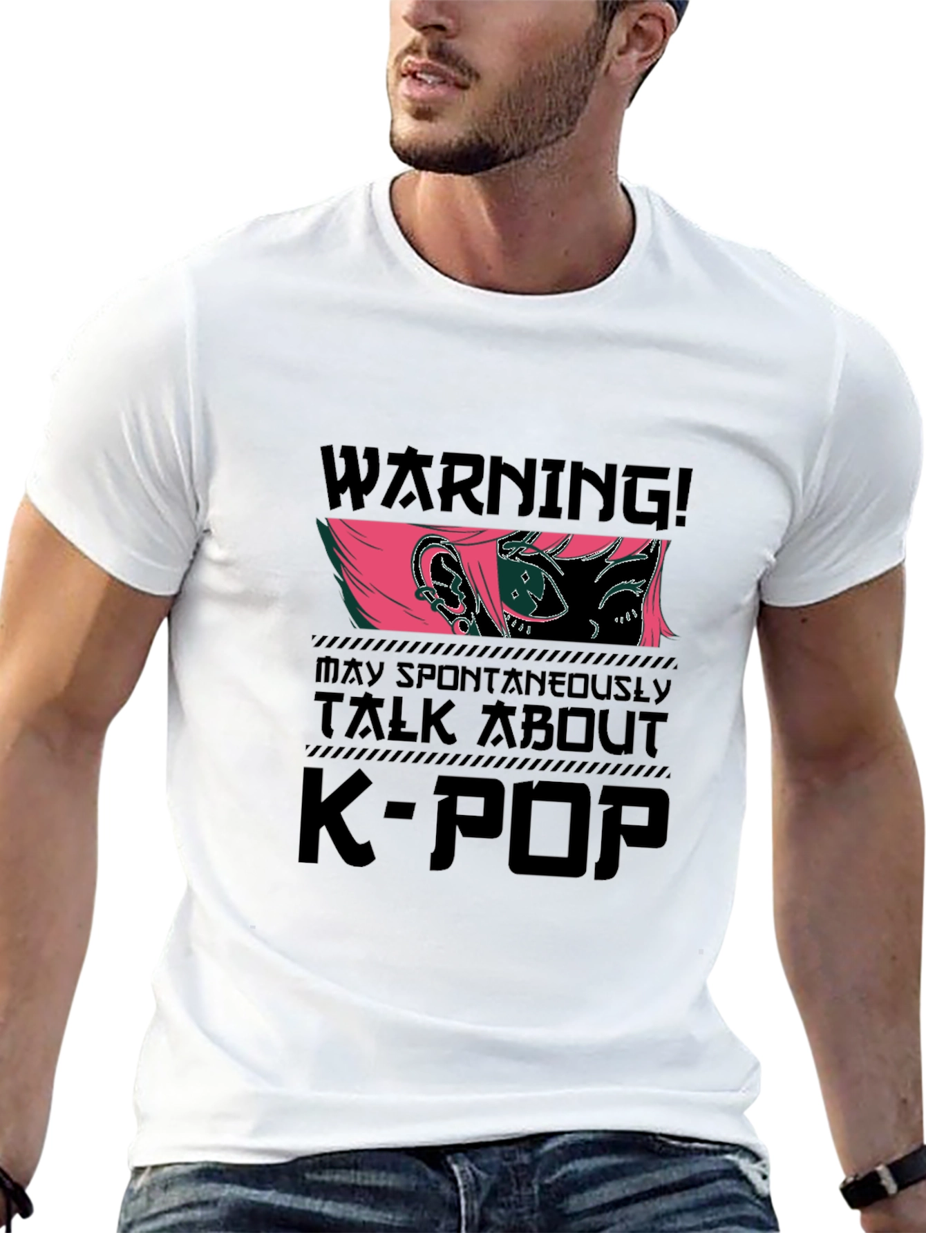 K-Pop Warning T-Shirt - Trendy Graphic Tee