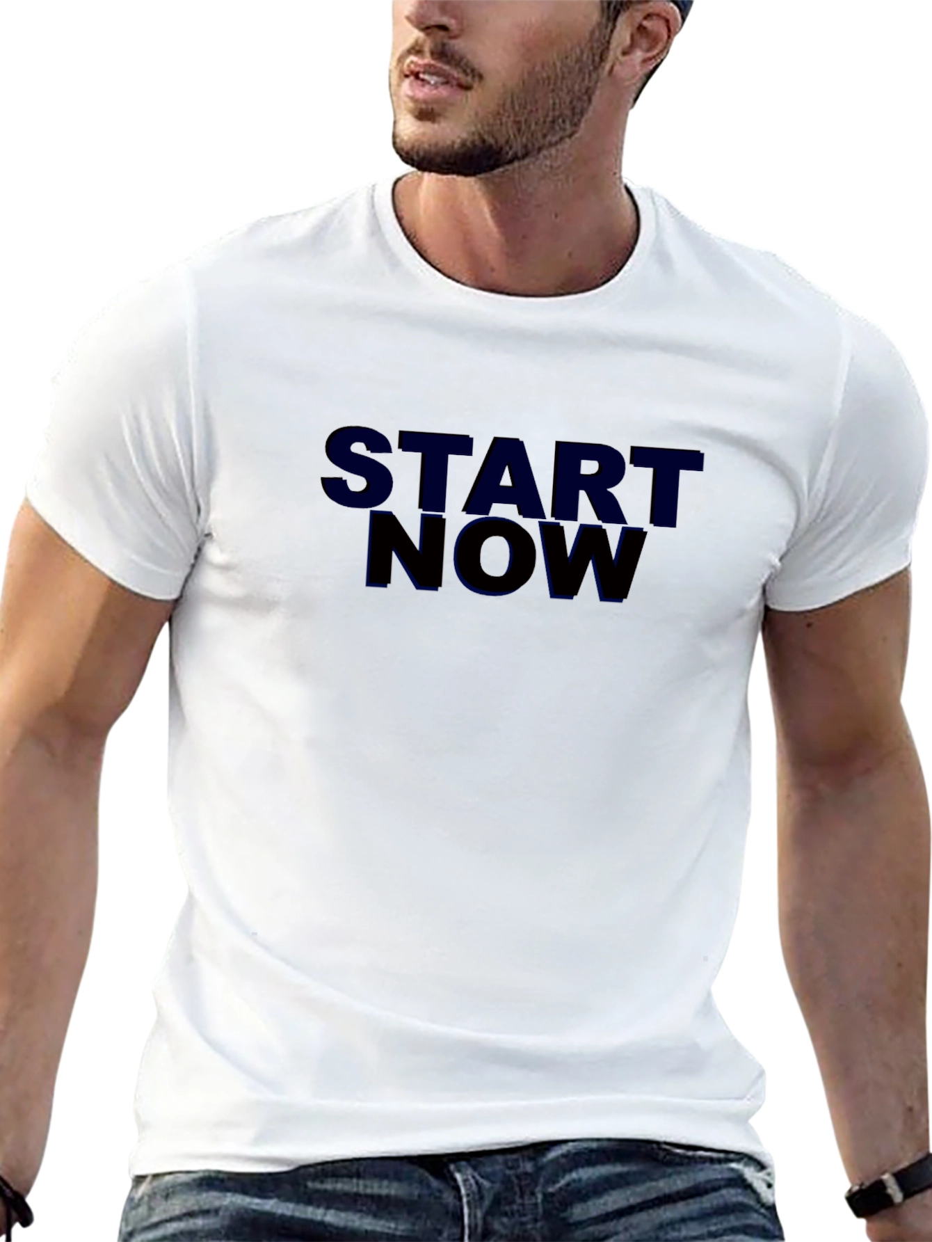 Start Now Black T-Shirt - Motivational Tee