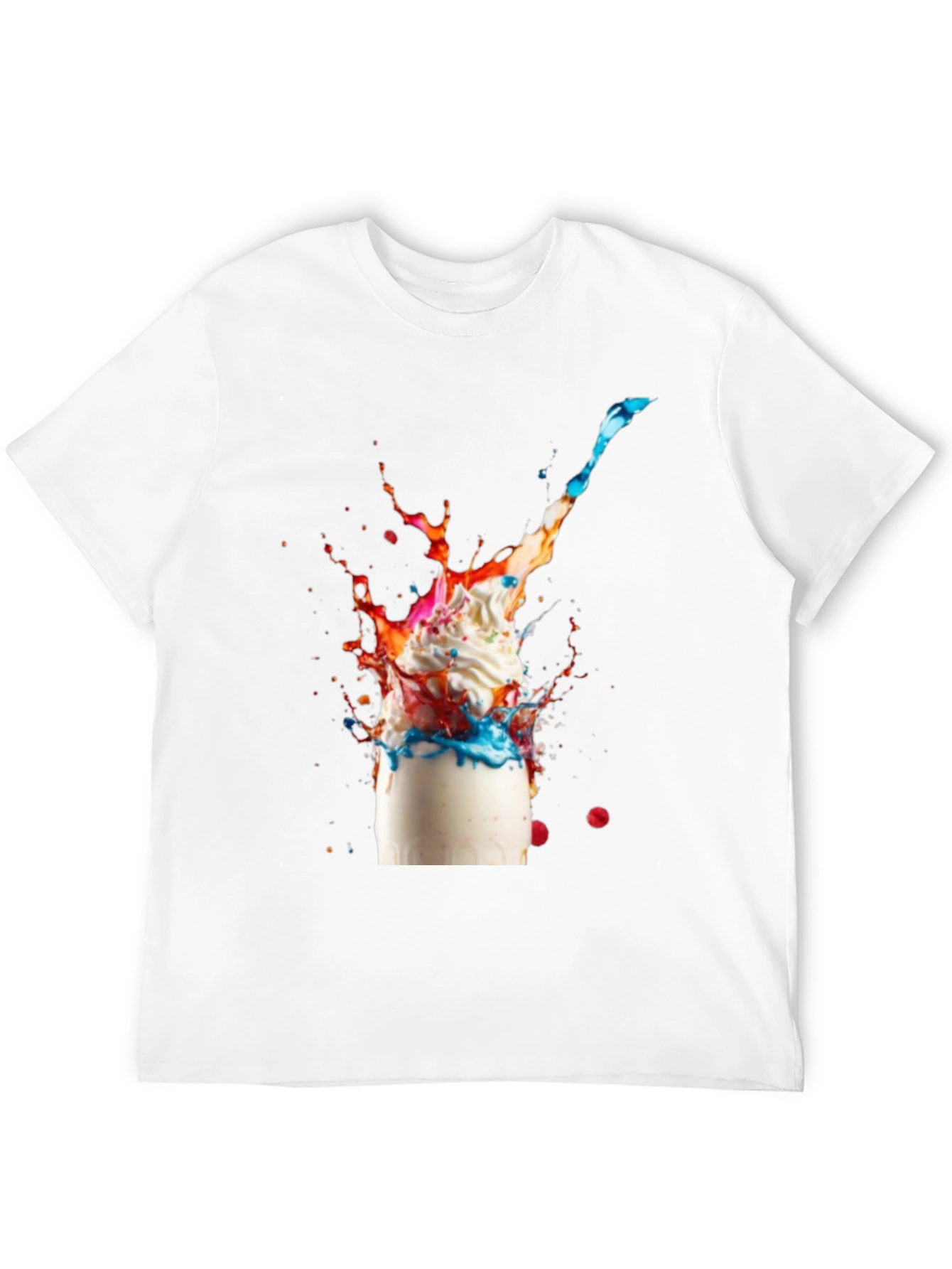 Vibrant Milkshake Graphic Tee - Black