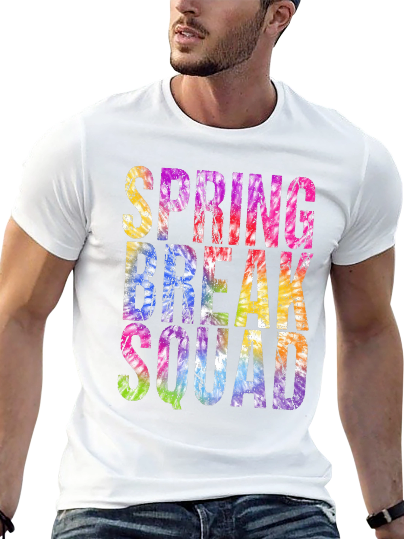 Spring Break Squad Tie Dye Graphic Tee