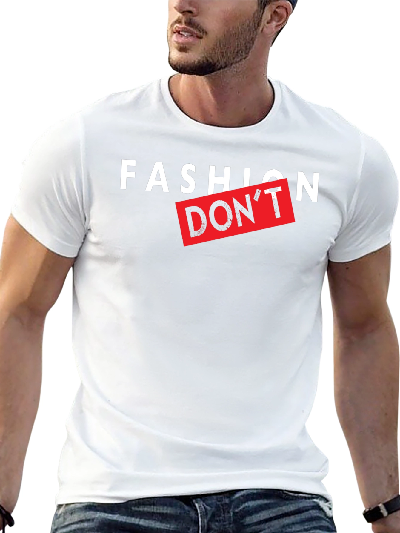 Fashion Dont Graphic Print Black T-Shirt