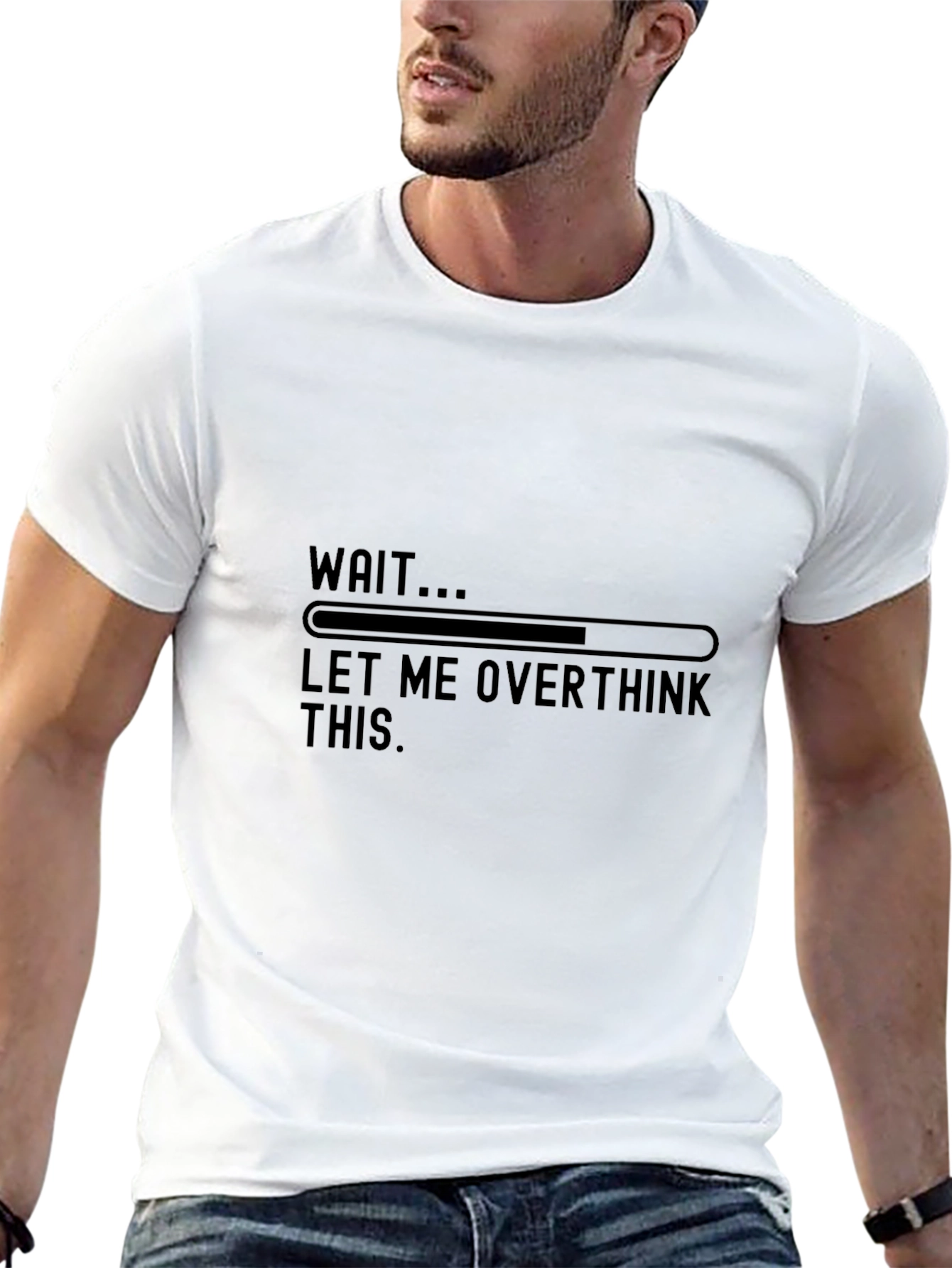 Overthink Loading Black Tee