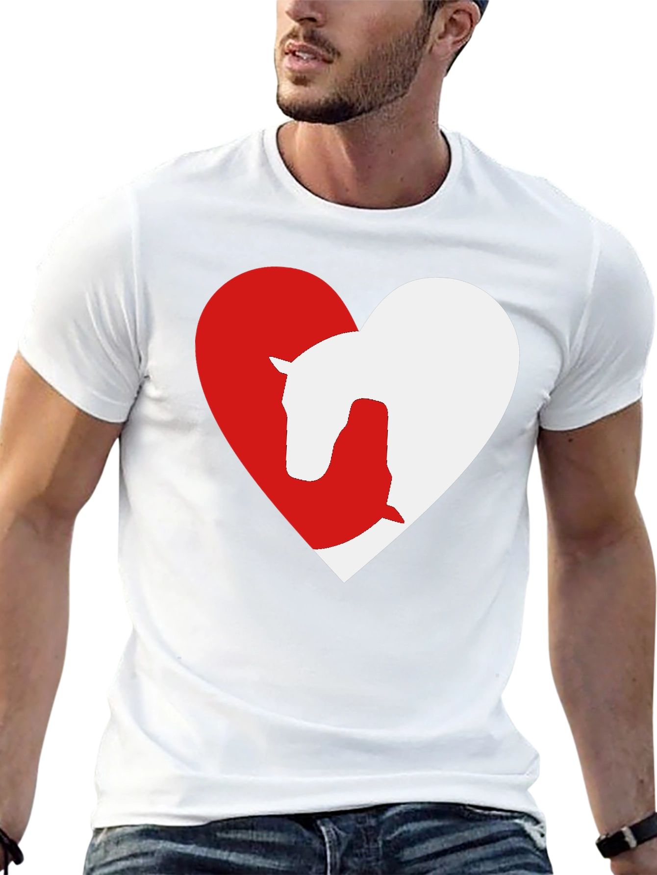 Horse & Dog Love Heart T-Shirt