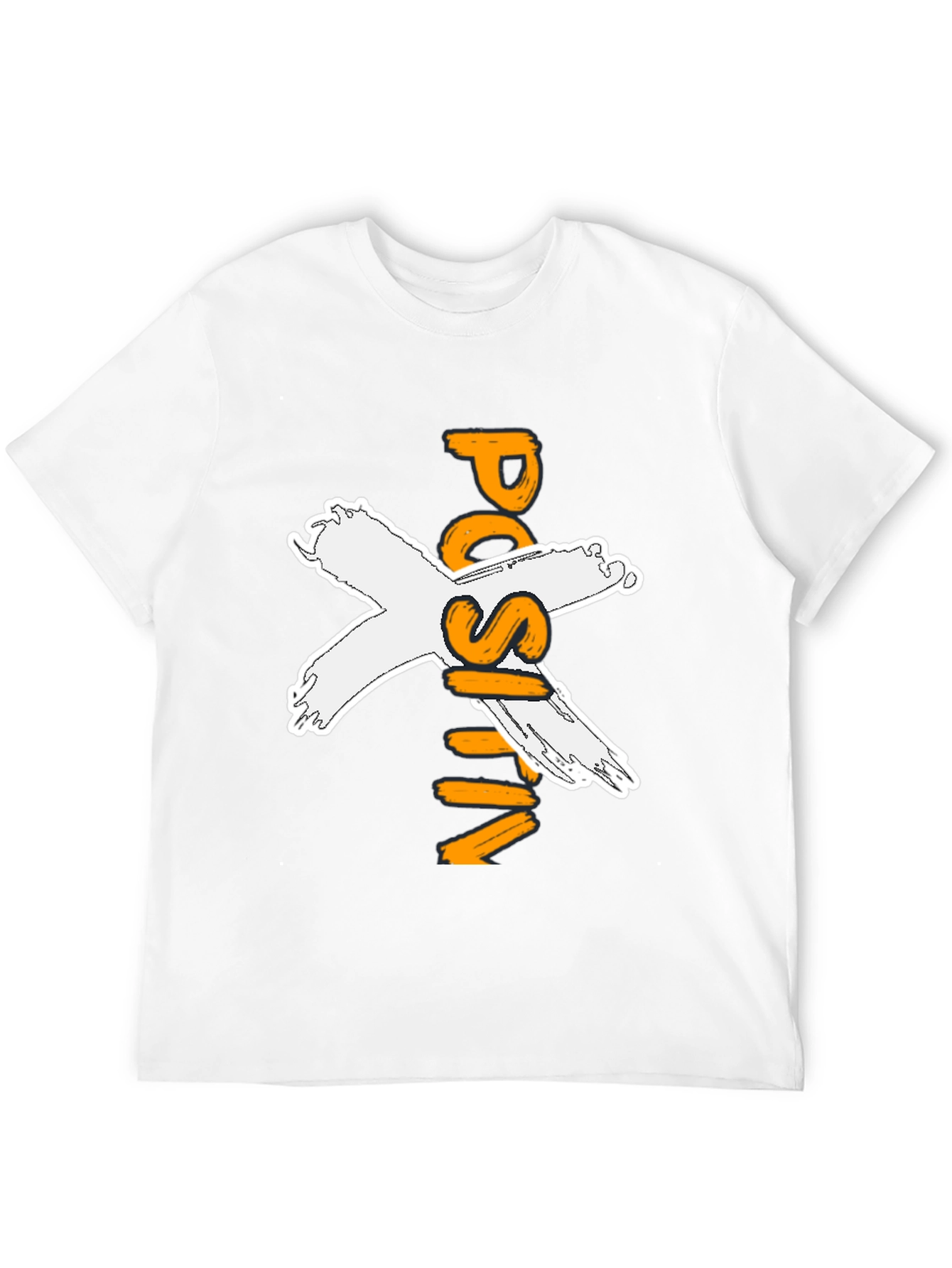 Positive Graphic Tee - Black Crew Neck T-Shirt