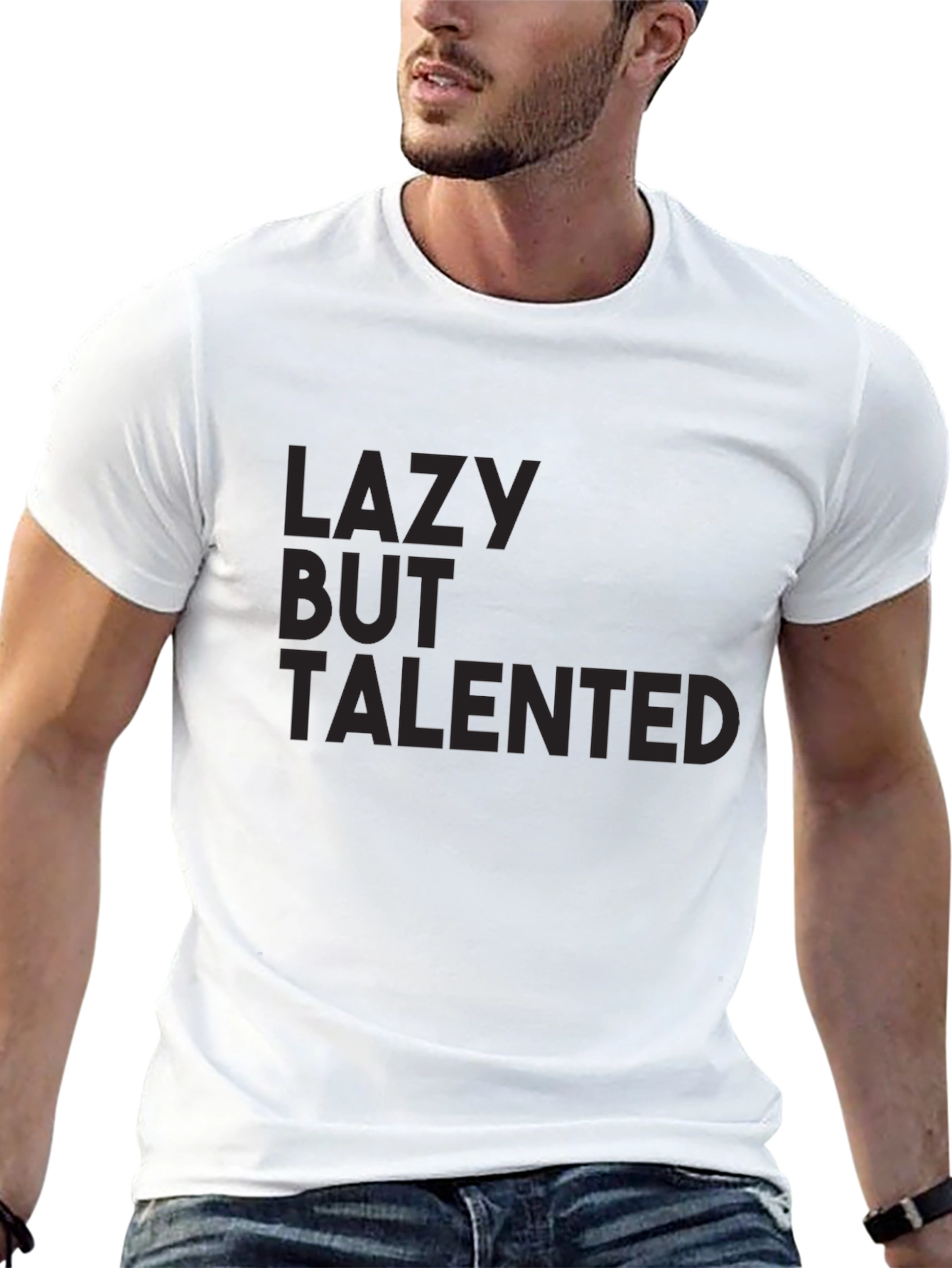 Lazy But Talented Mens Black T-Shirt