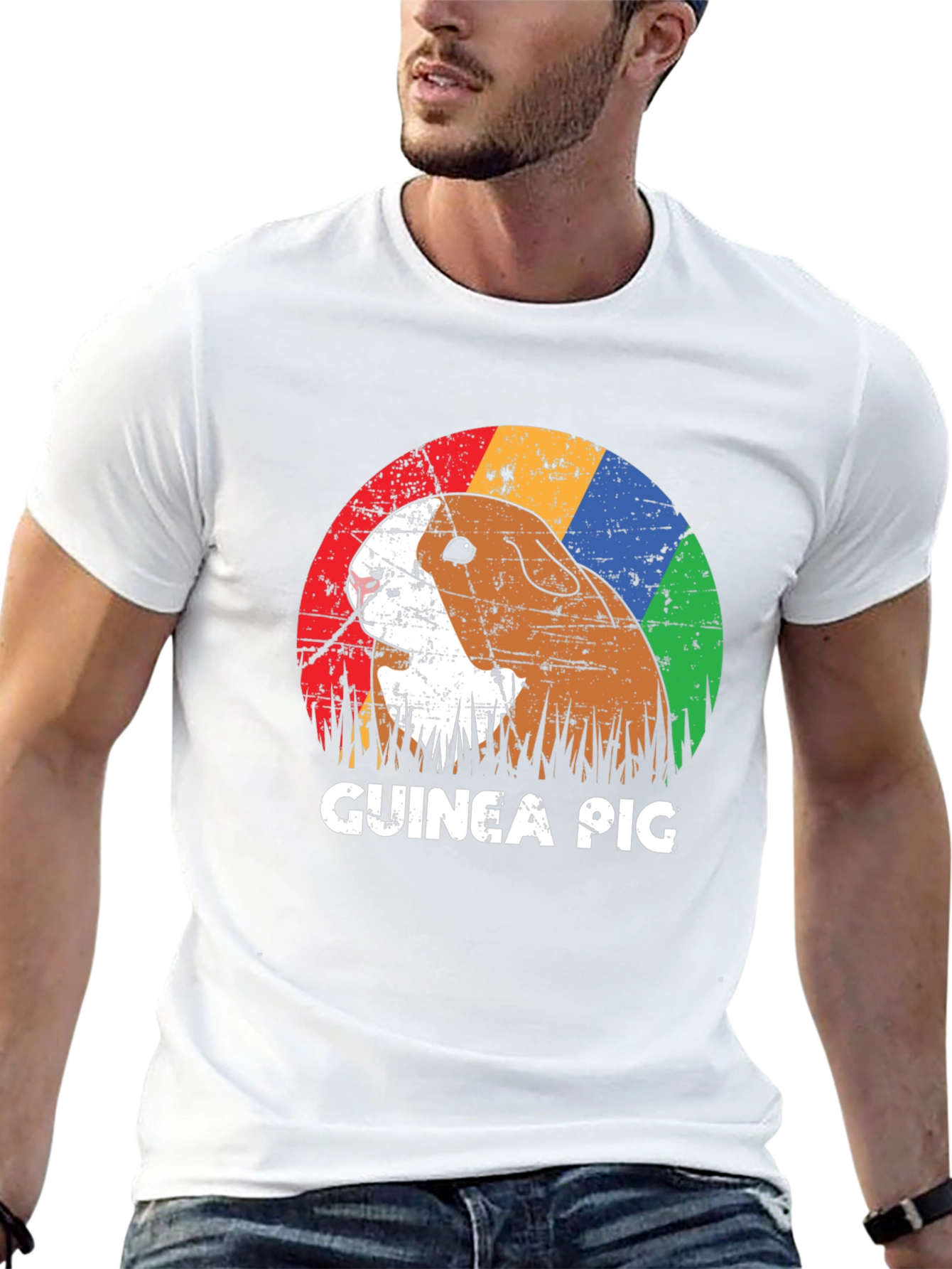 Retro Guinea Pig Graphic T-Shirt - Unisex