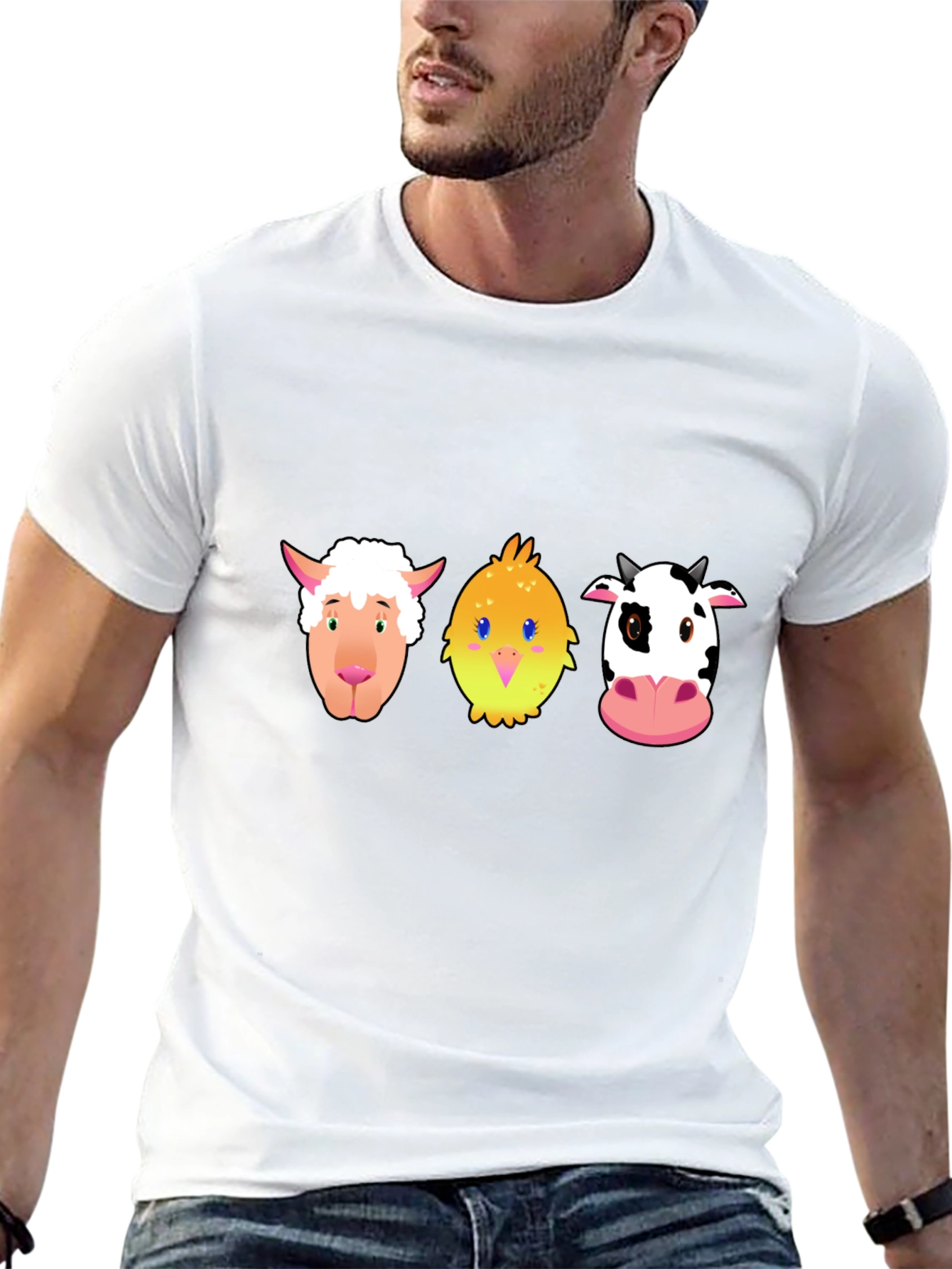 Cartoon Farm Animal T-Shirt