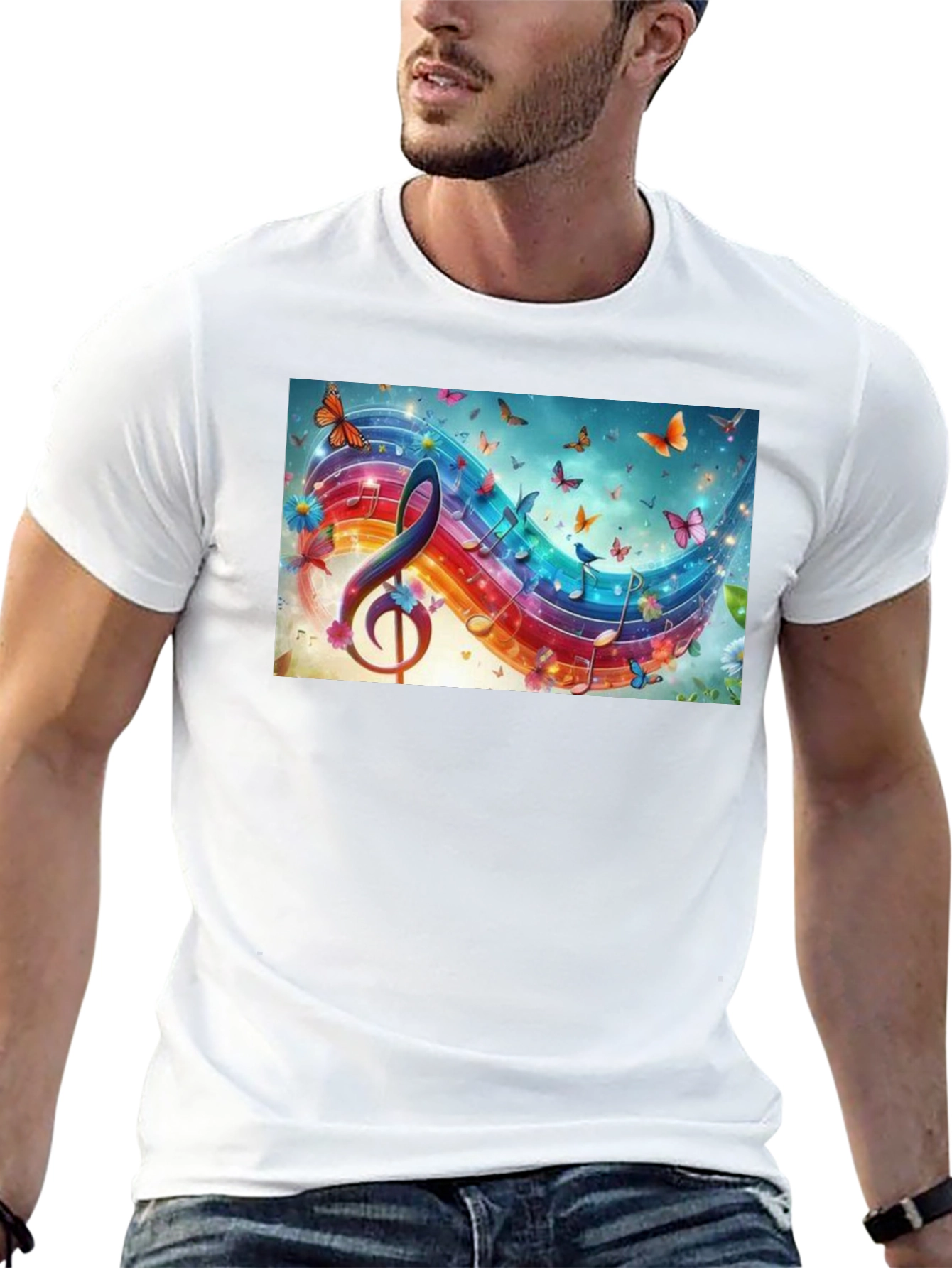 Music Note Butterfly T-Shirt