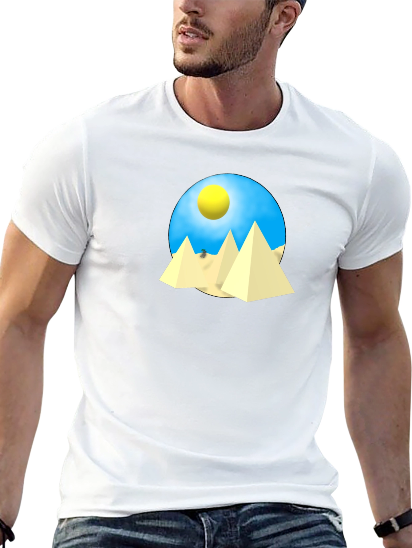 Egyptian Pyramid Graphic T-Shirt