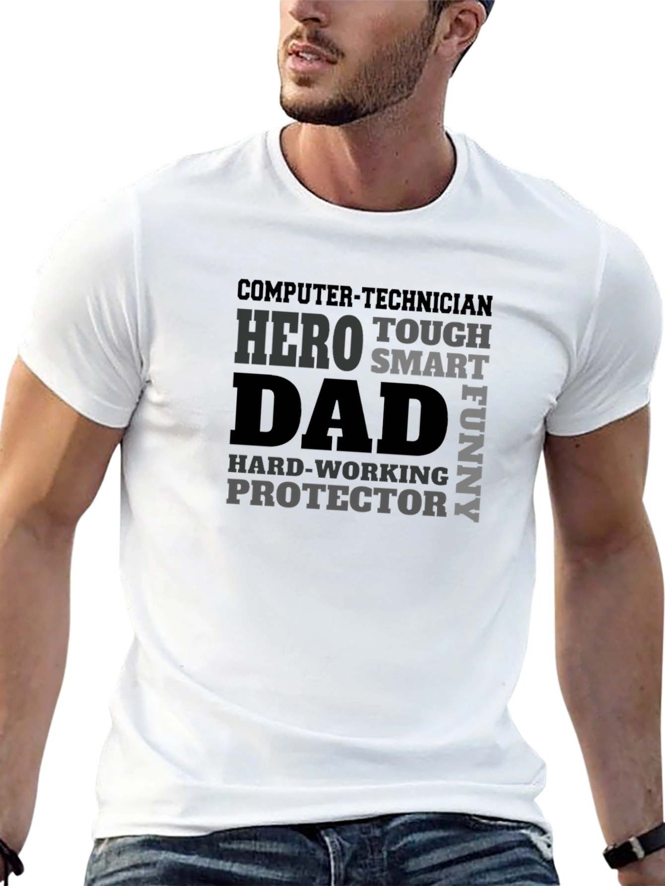 Hero Dad Graphic Tee - Computer Technician T-Shirt