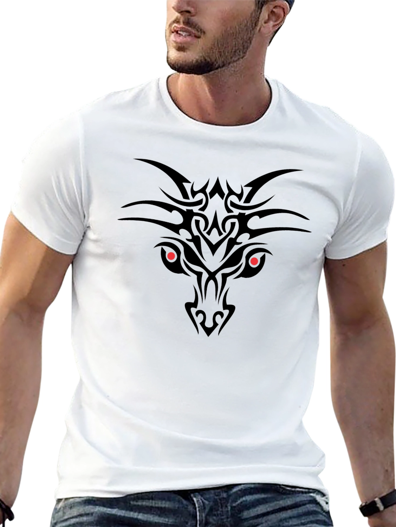 Dragon Eye Tribal Black T-Shirt