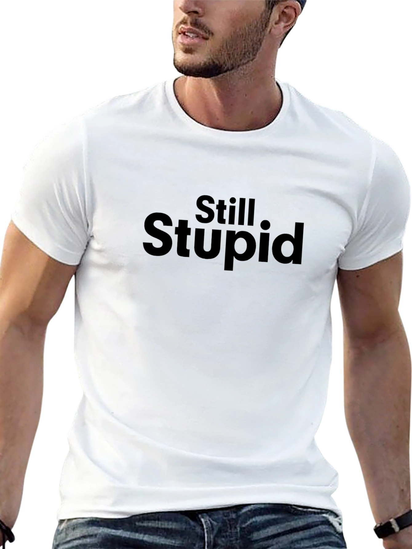 Still Stupid Mens Black T-Shirt