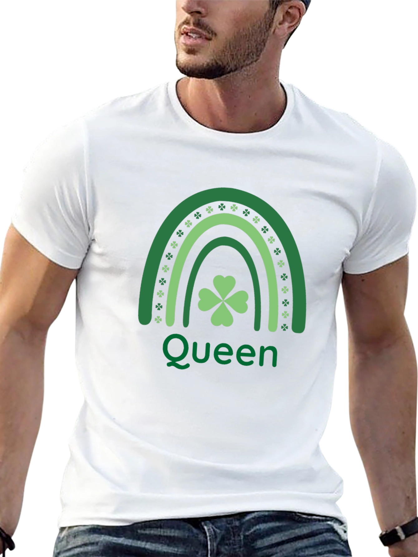 St. Patricks Day Queen Shamrock Rainbow T-Shirt