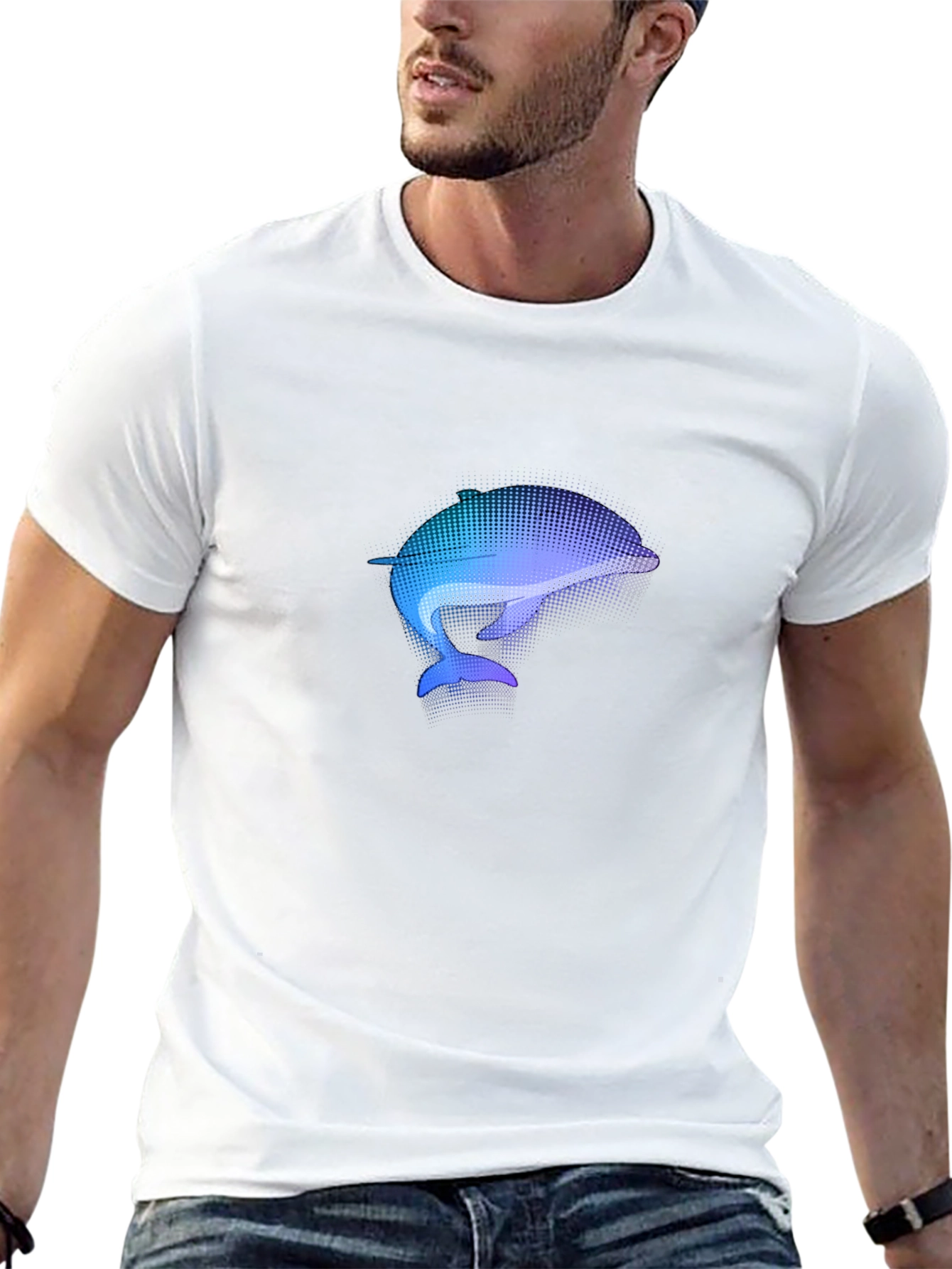 Dolphin Graphic Black T-Shirt