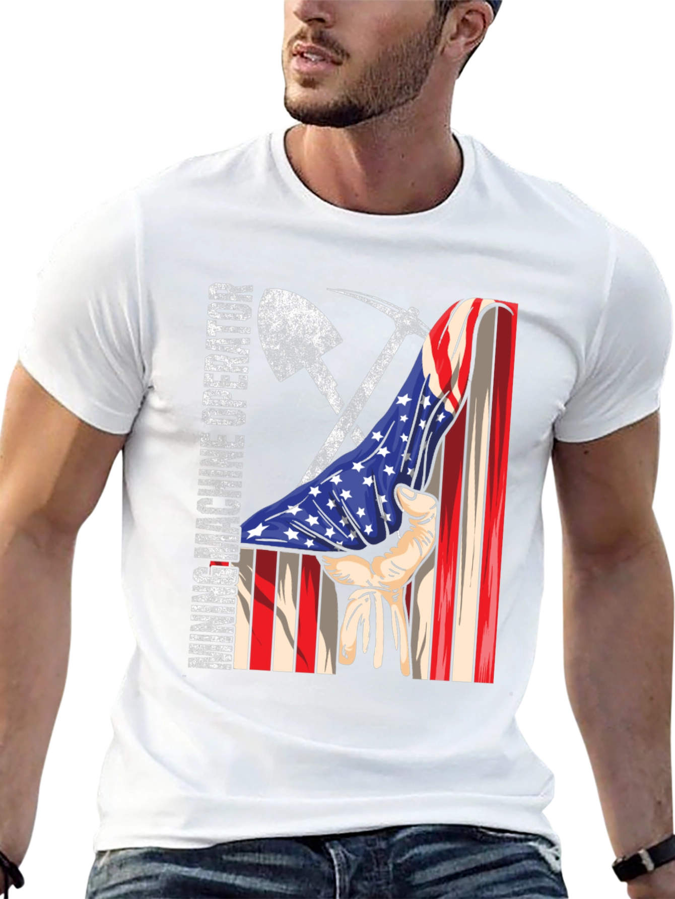 Mining Operator American Flag T-Shirt