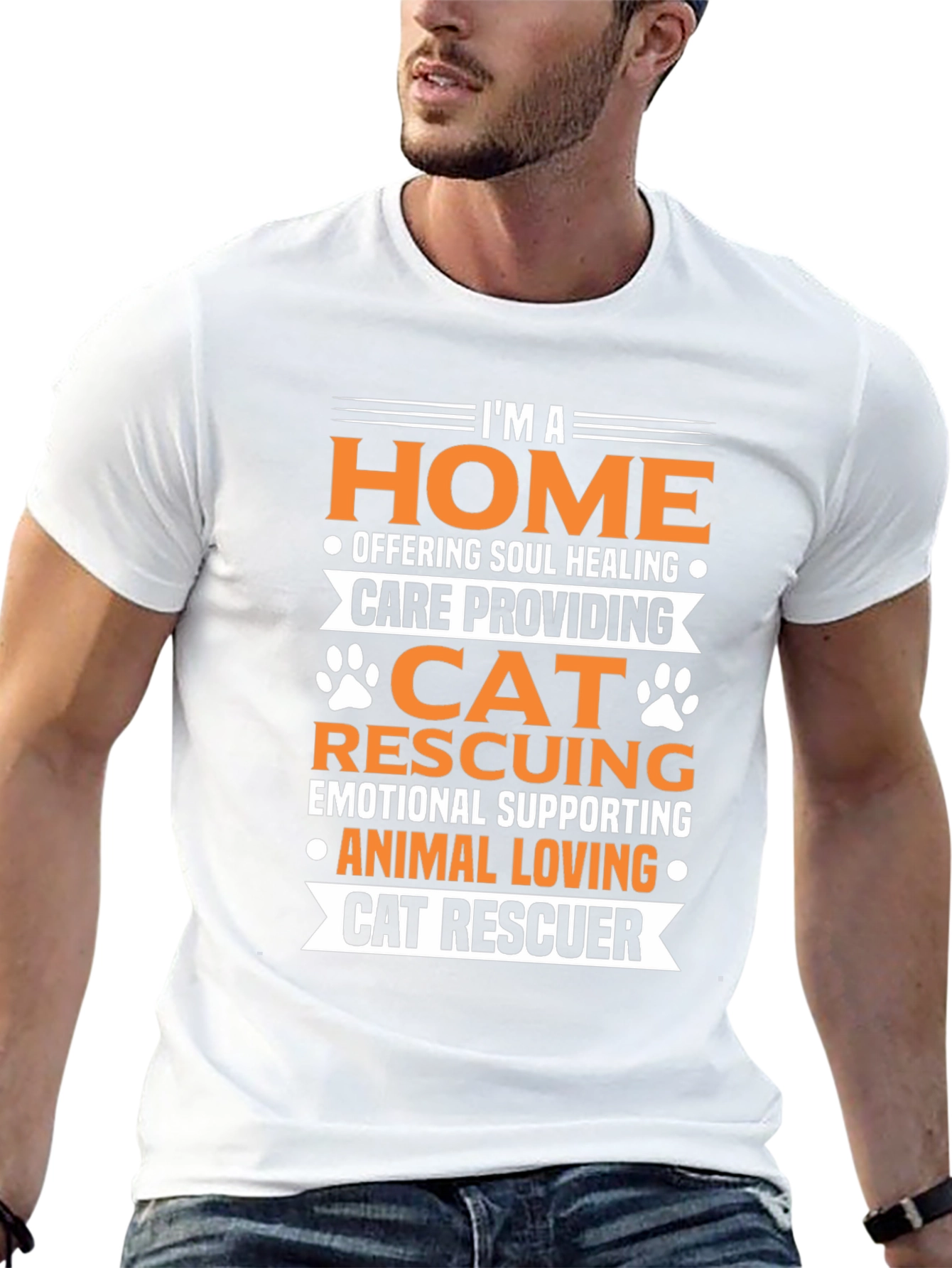 Cat Rescuer T-Shirt: Home is Where My Cat Is