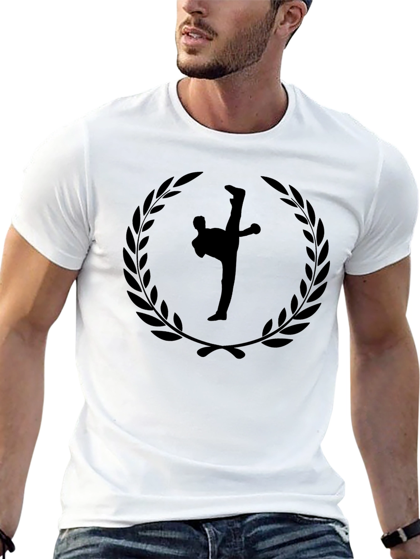 Martial Arts Silhouette Graphic T-Shirt