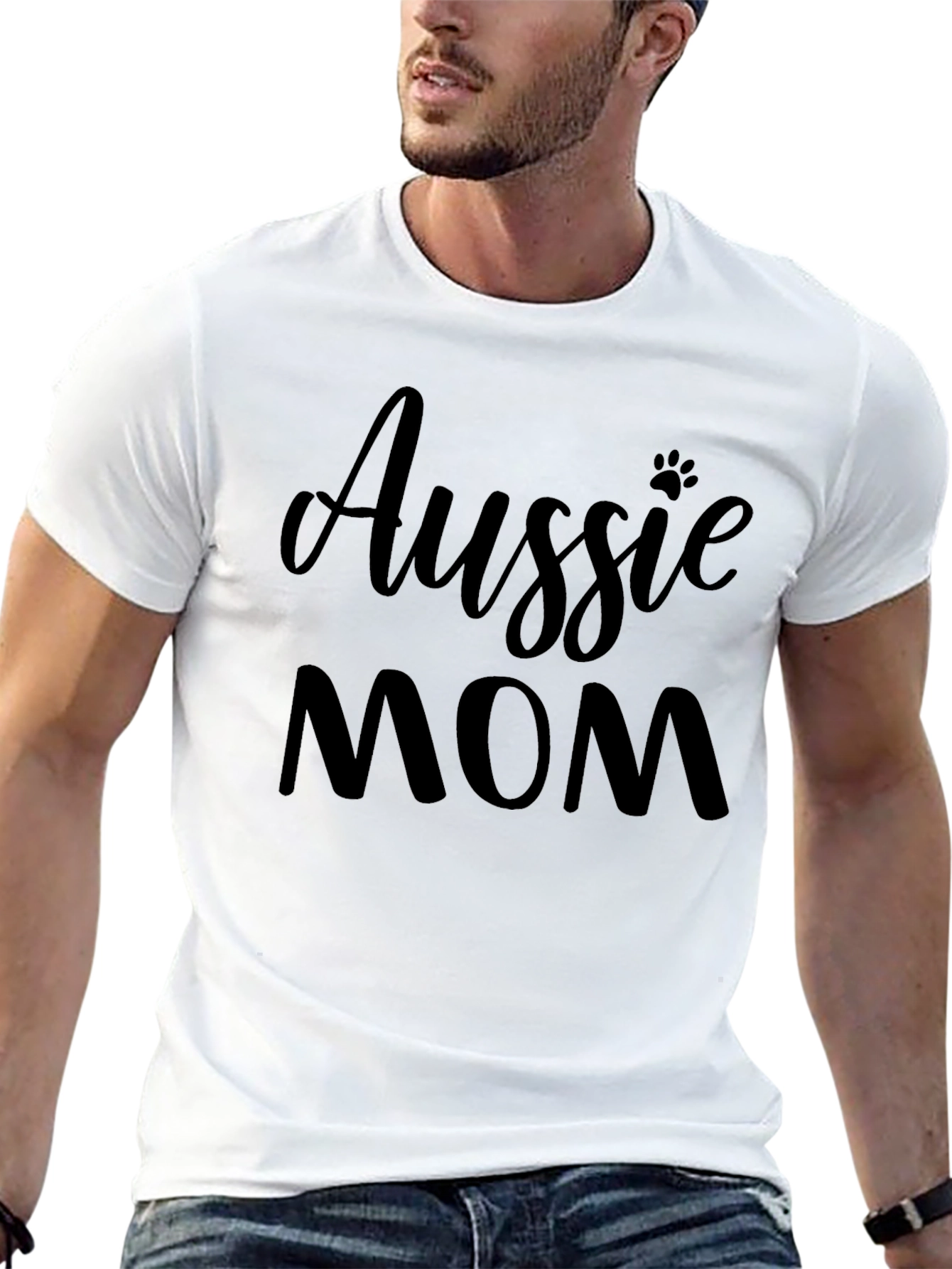 Aussie Mom Black T-Shirt