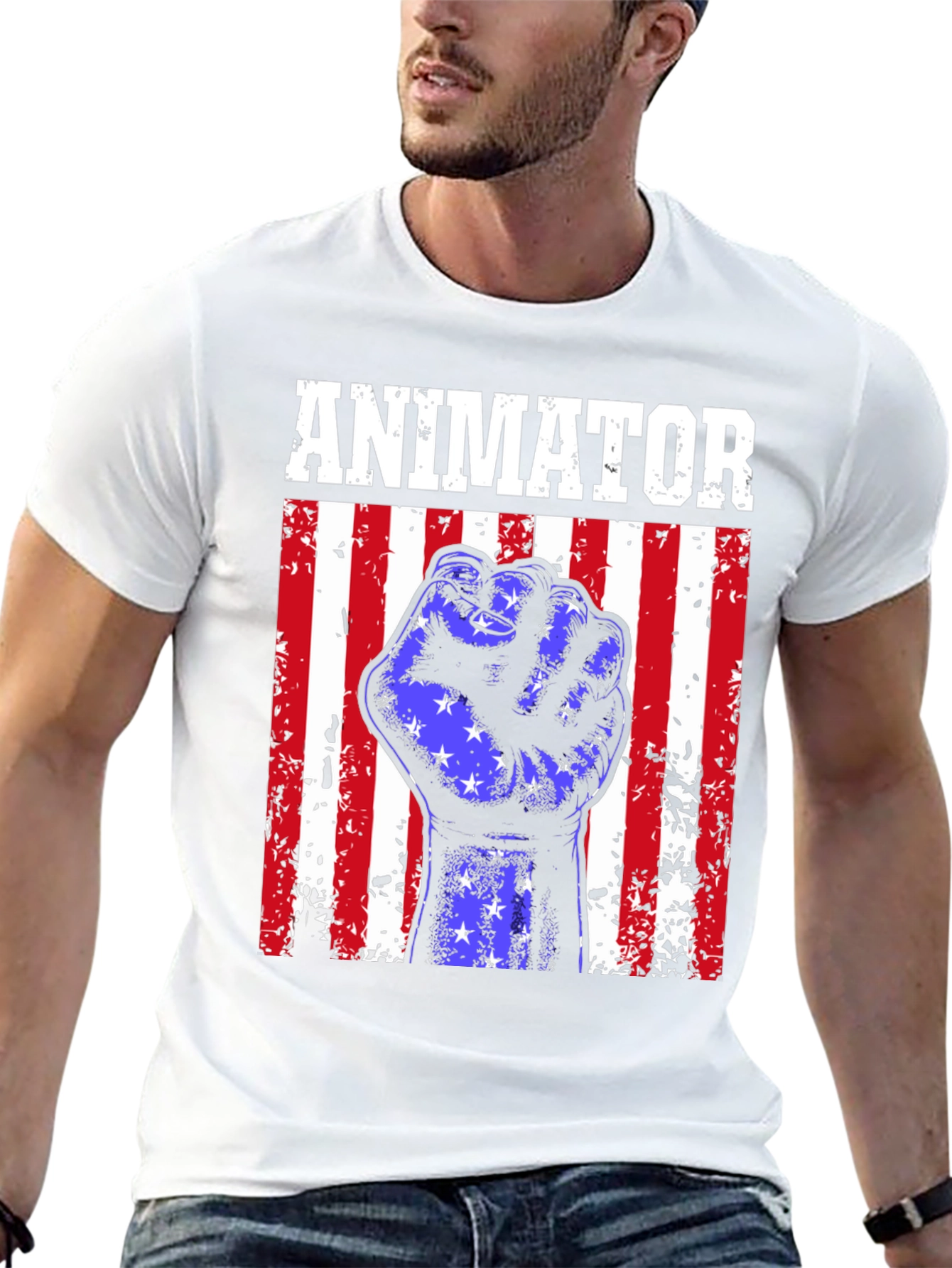Animator American Flag Fist T-Shirt