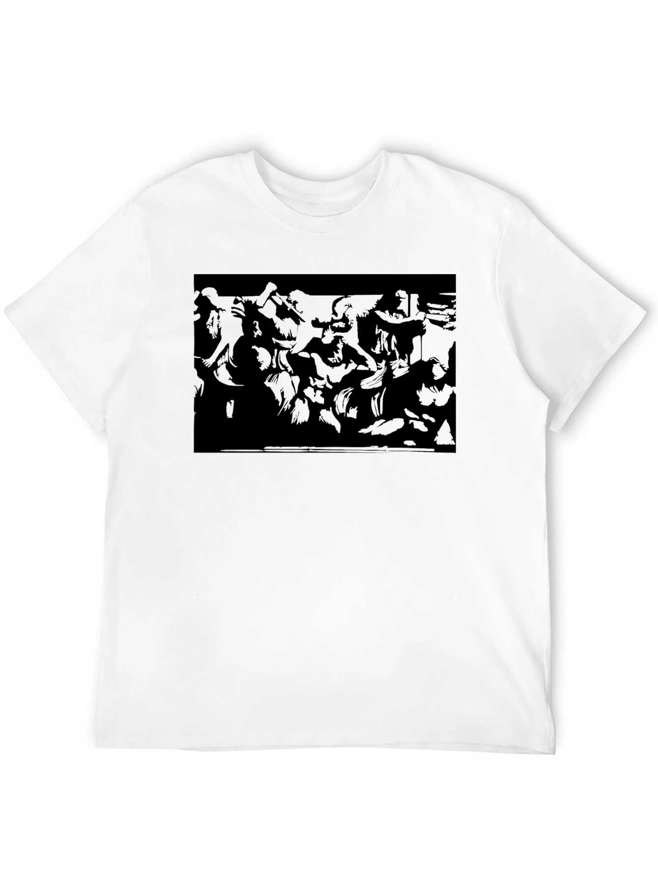 Mens Black Graphic Print T-Shirt