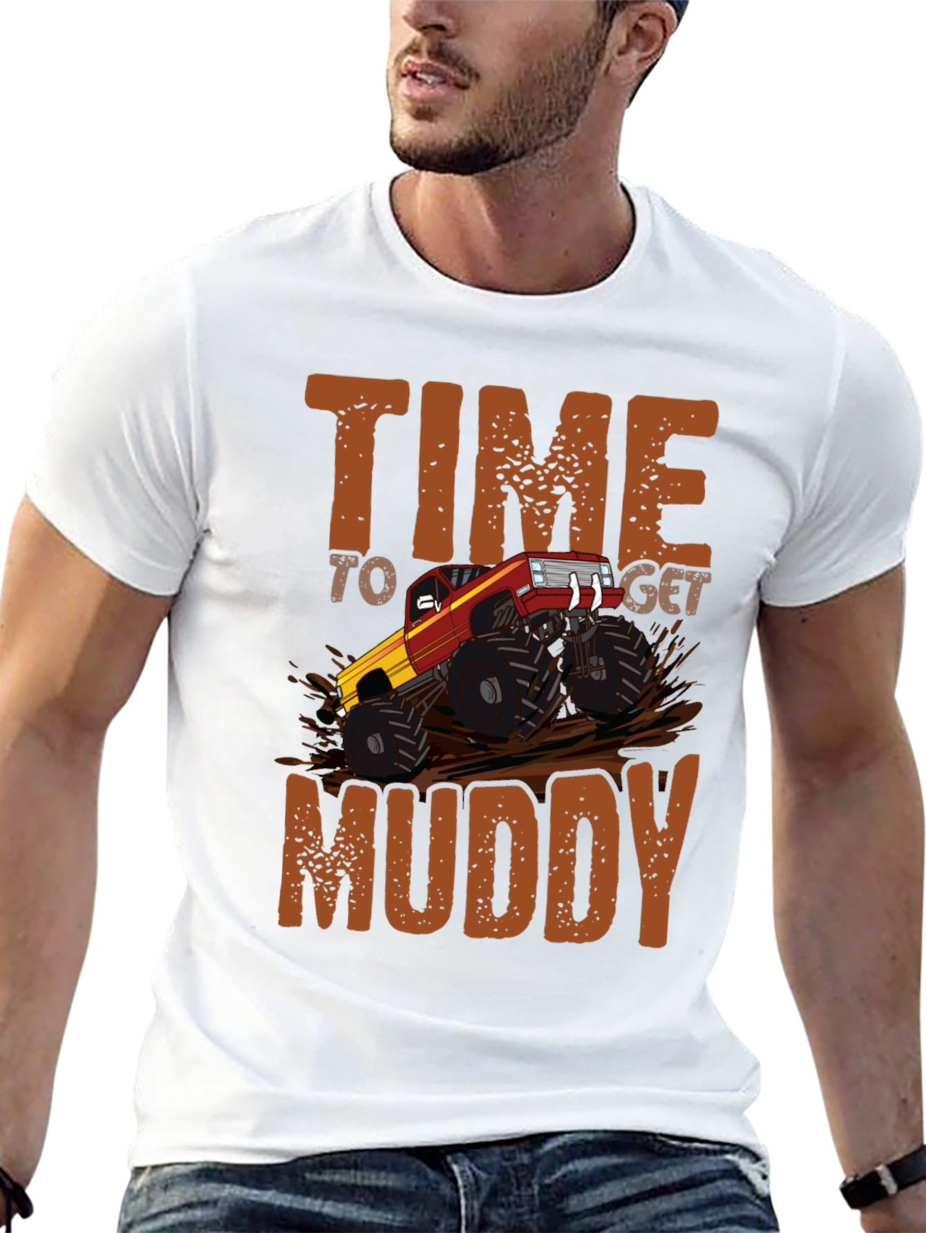 Time to Get Muddy Monster Truck T-Shirt