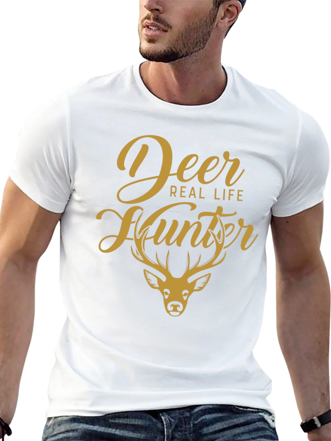 Deer Real Life Hunter Graphic T-Shirt