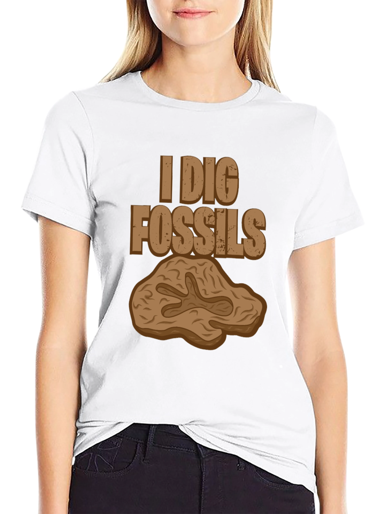 I Dig Fossils Graphic T-Shirt - Paleontology Tee