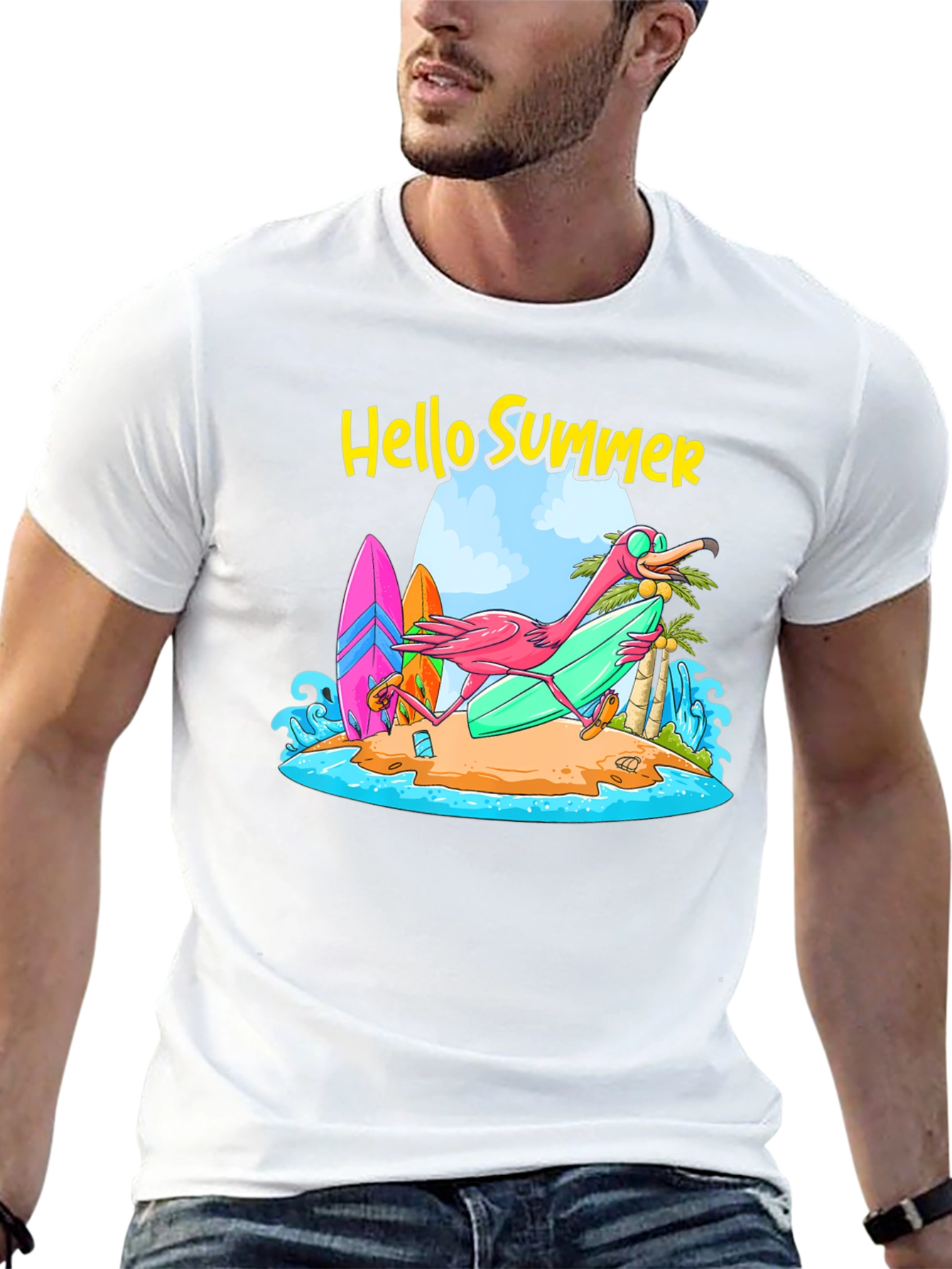 Hello Summer Flamingo T-Shirt