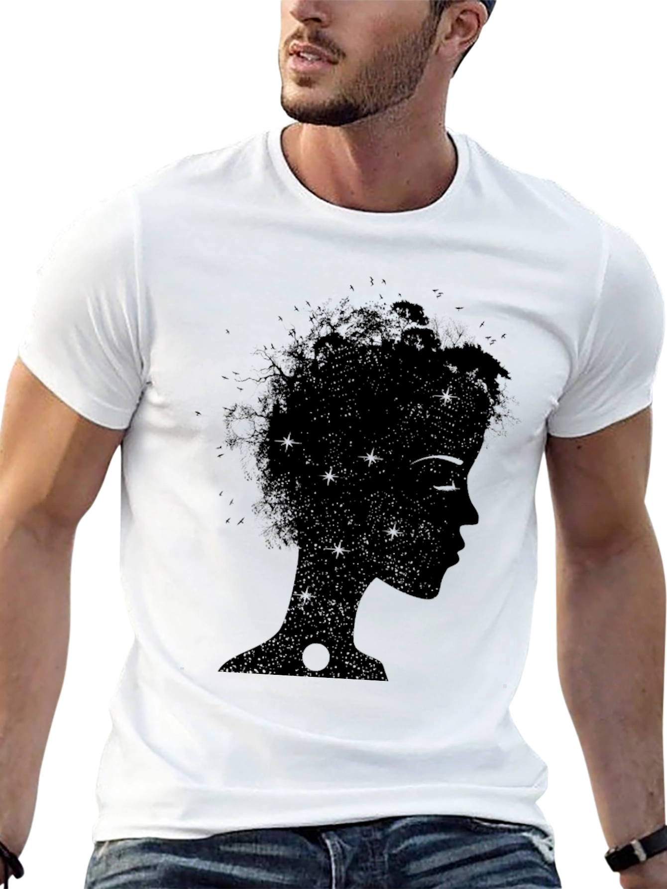 Silhouette Stardust Tee - Modern Graphic Print