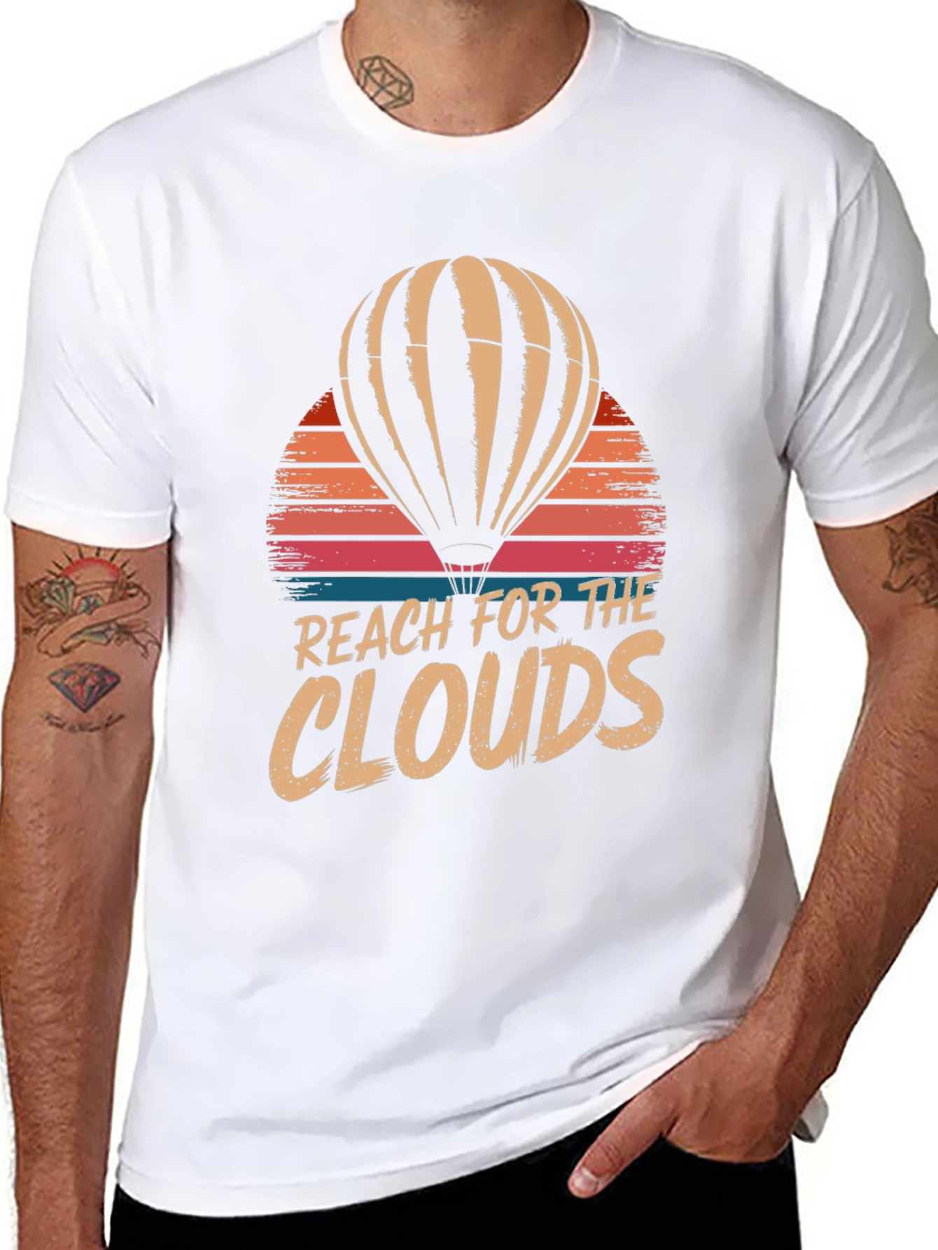 Reach for the Clouds Hot Air Balloon Tee
