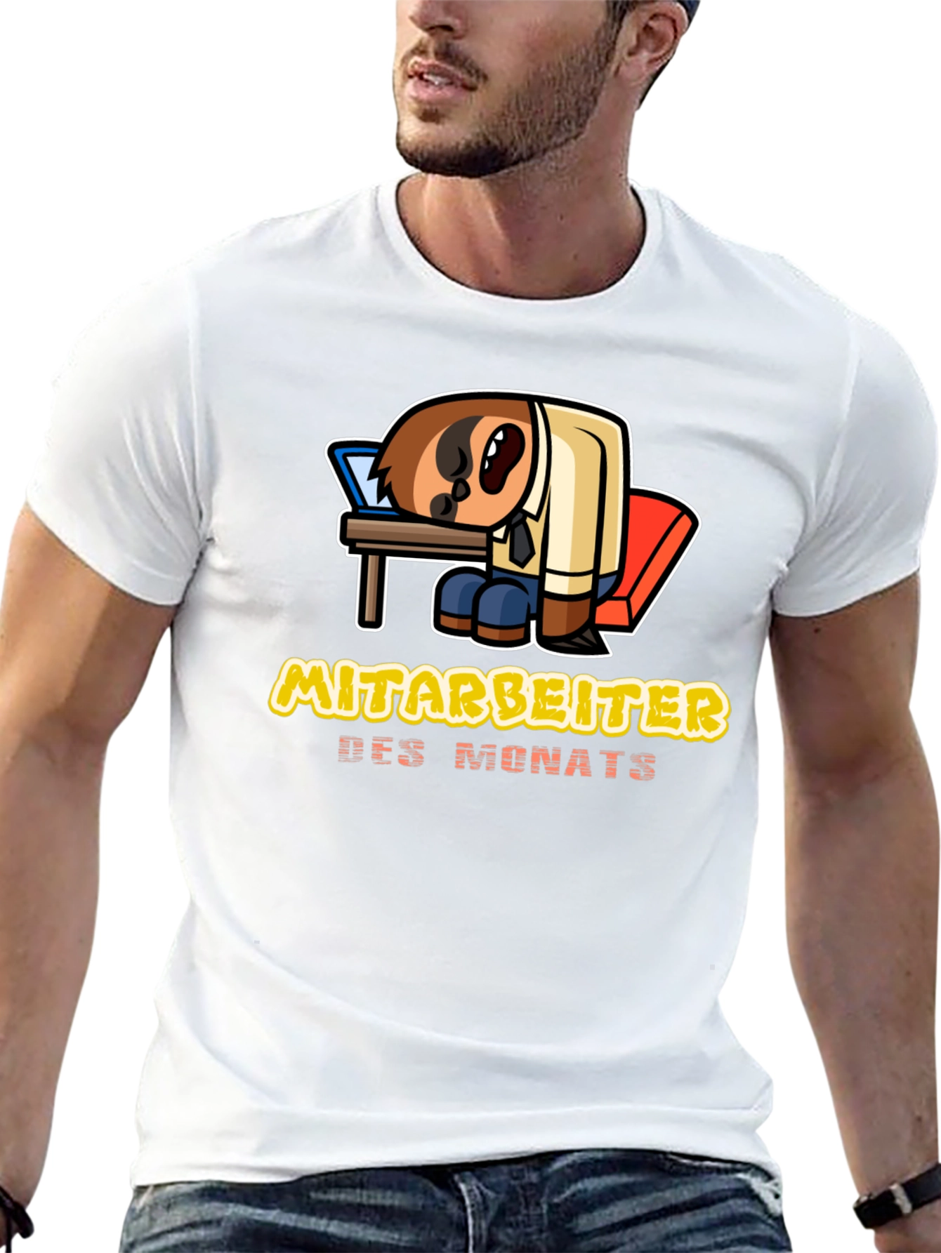 Employee of the Month Sloth Graphic T-Shirt
