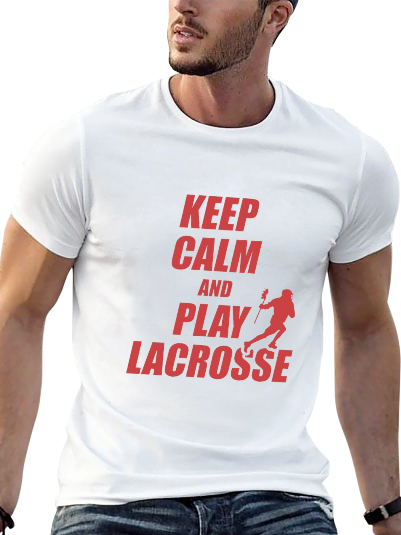 Keep Calm and Play Lacrosse Black T-Shirt