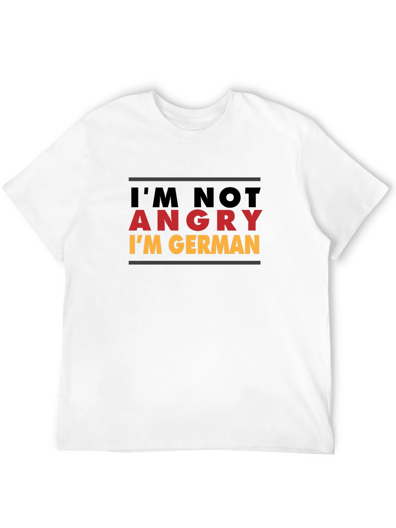 Im Not Angry Im German Black T-Shirt