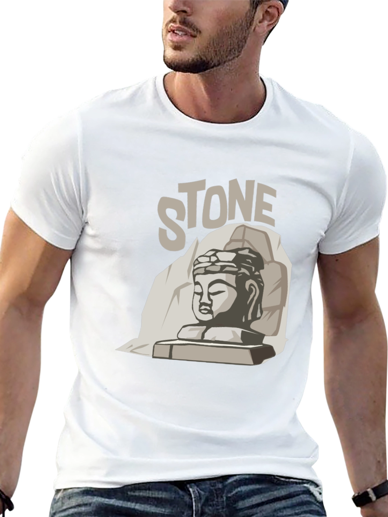 Stone Buddha Graphic T-Shirt - Unisex Black Tee