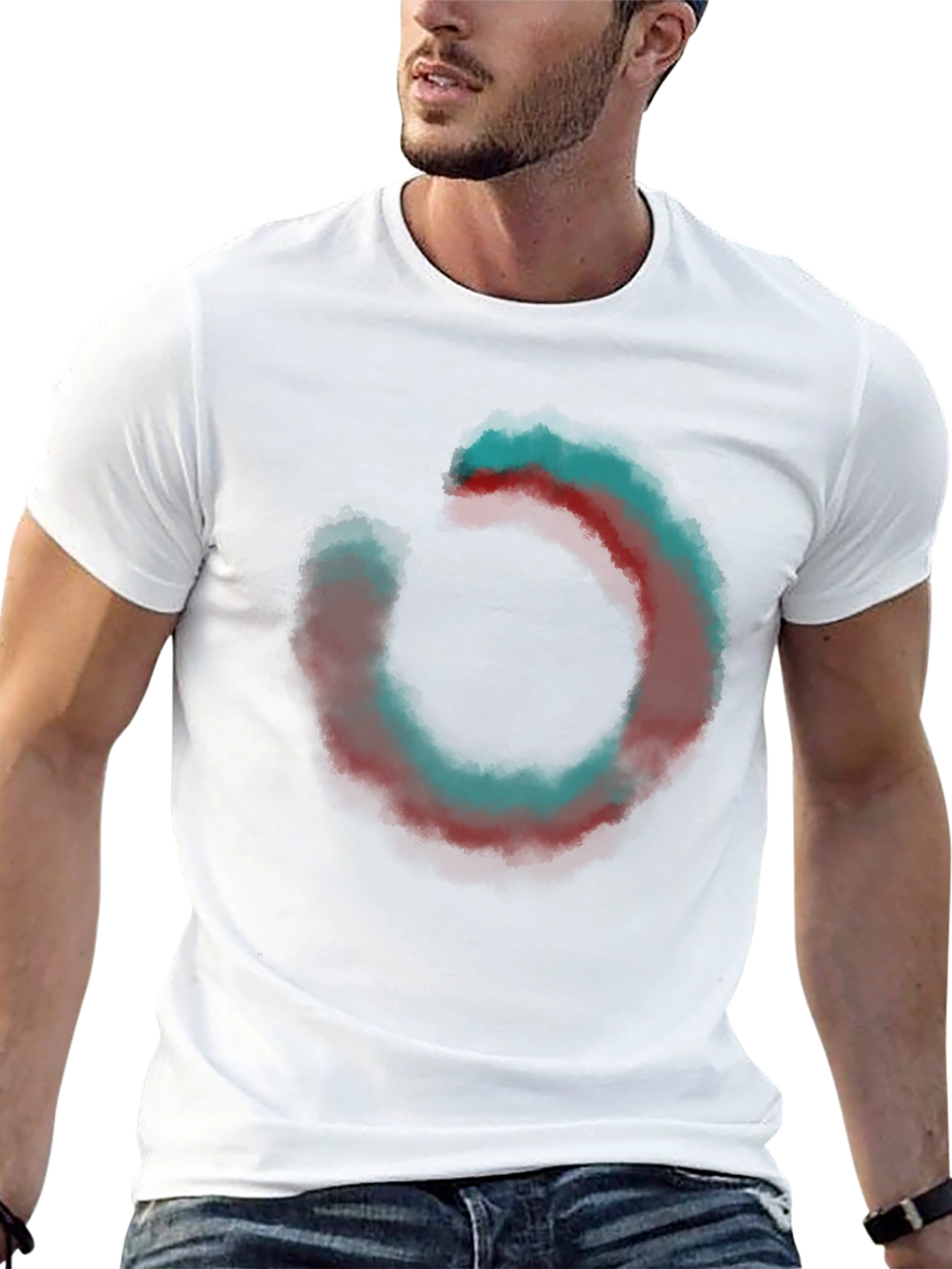 Abstract Circle Graphic Tee - Casual Comfort