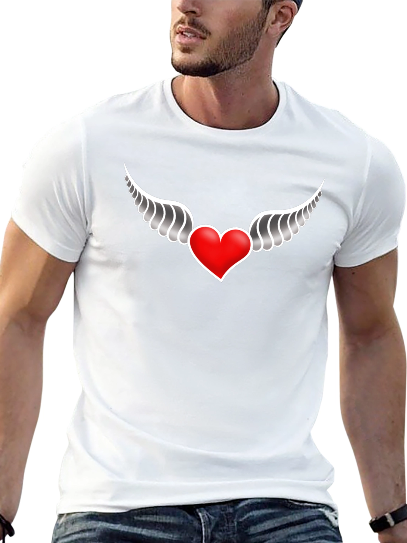 Winged Heart Black T-Shirt