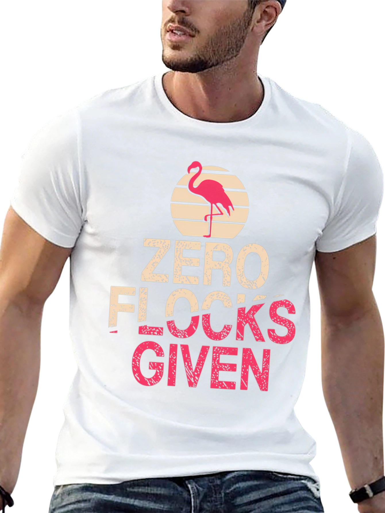 Zero Flocks Given T-Shirt - Flamingo Graphic