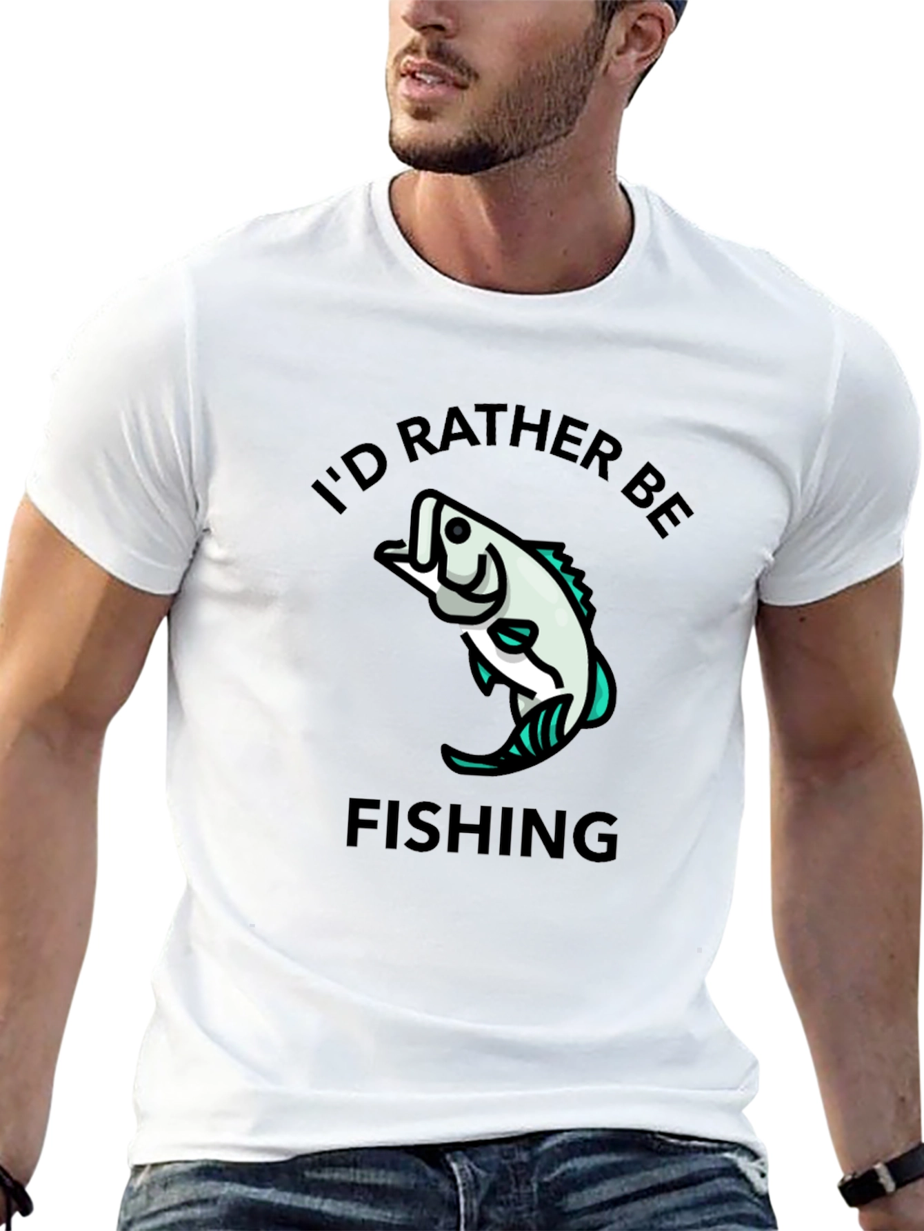 Id Rather Be Fishing Graphic T-Shirt