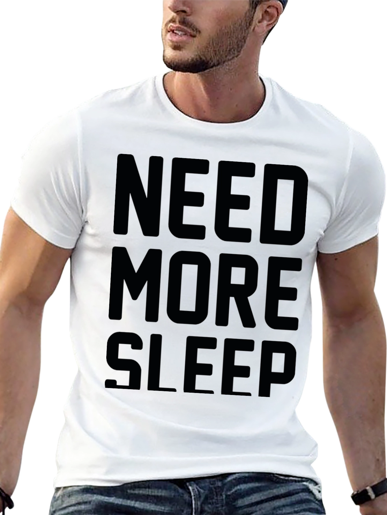 Need More Sleep Black Graphic T-Shirt