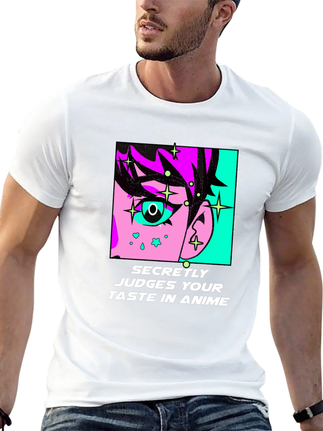 Secretly Judges Anime Taste Black T-Shirt
