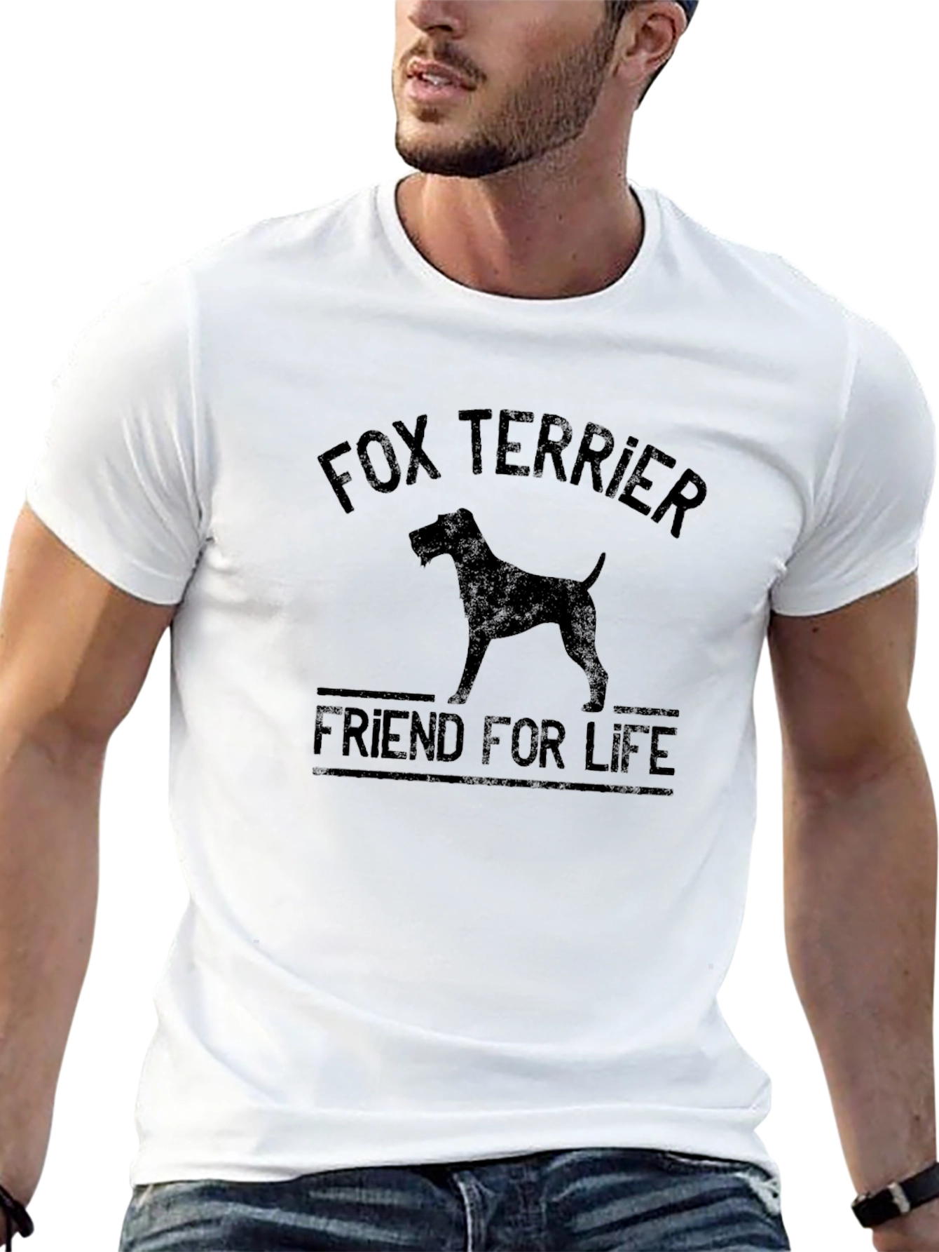Fox Terrier Friend For Life T-Shirt - Black