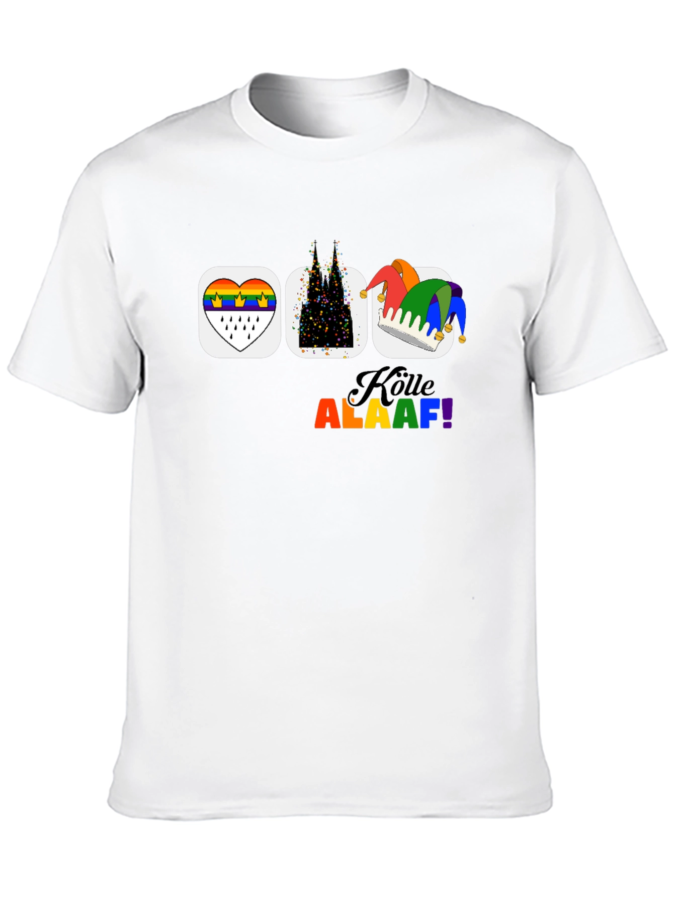 Köln Pride T-Shirt Cologne Carnival Rainbow Mens Tee