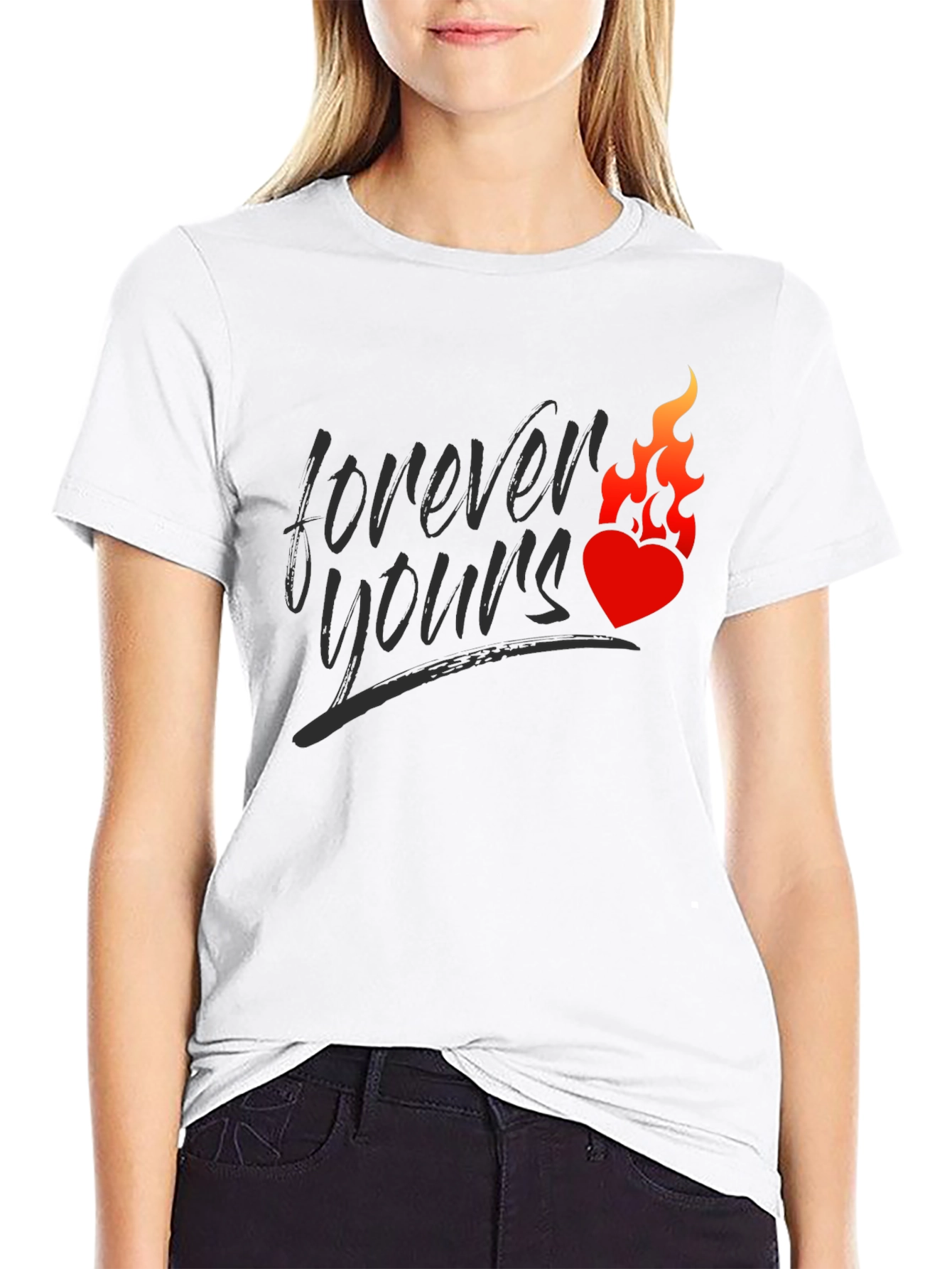 Forever Yours Graphic T-Shirt - Mens Black Tee