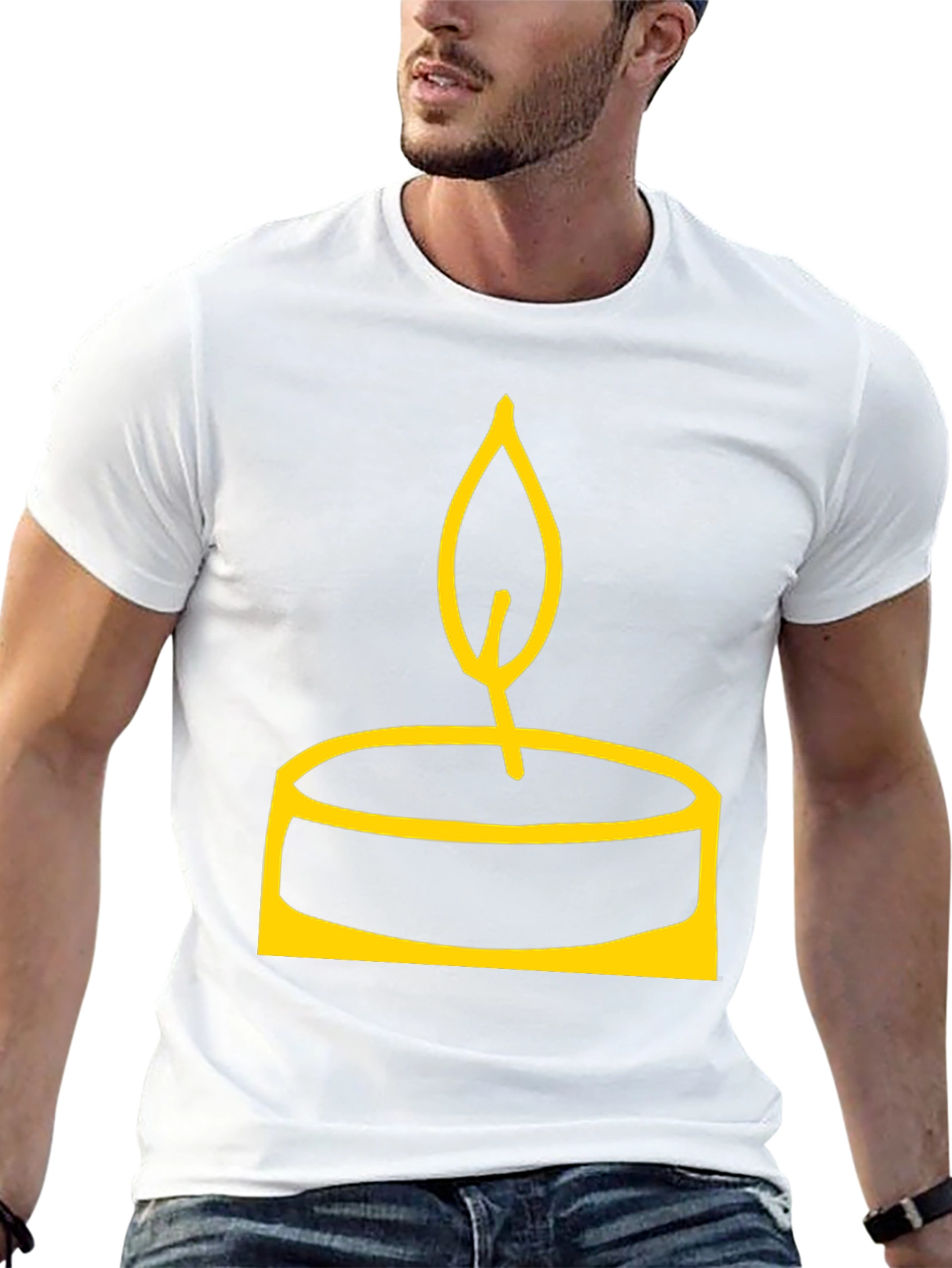 Candle Graphic Black T-Shirt