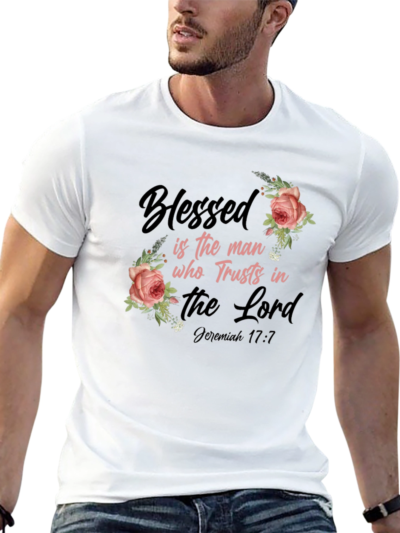 Blessed Man Floral Graphic T-Shirt