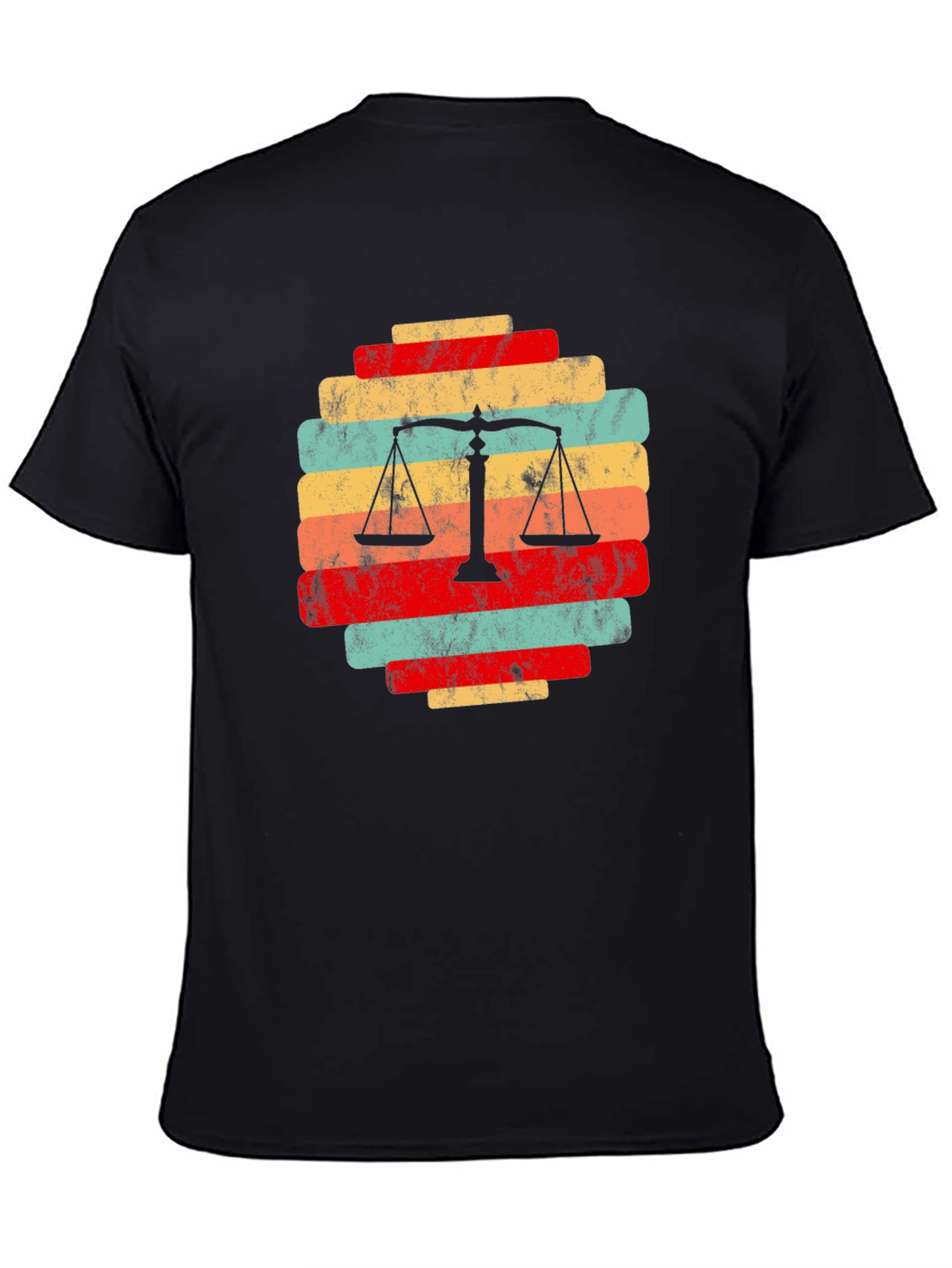 Scales of Justice Retro Graphic T-Shirt