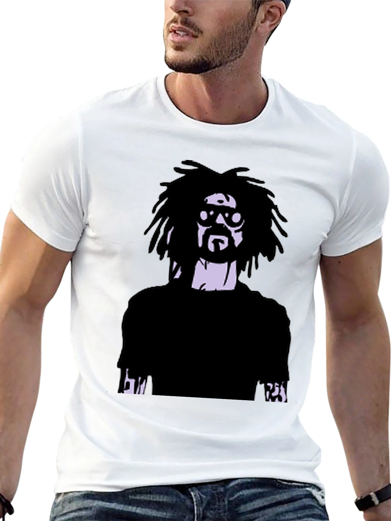 Cool Graphic Tee - Mans Printed Black T-Shirt