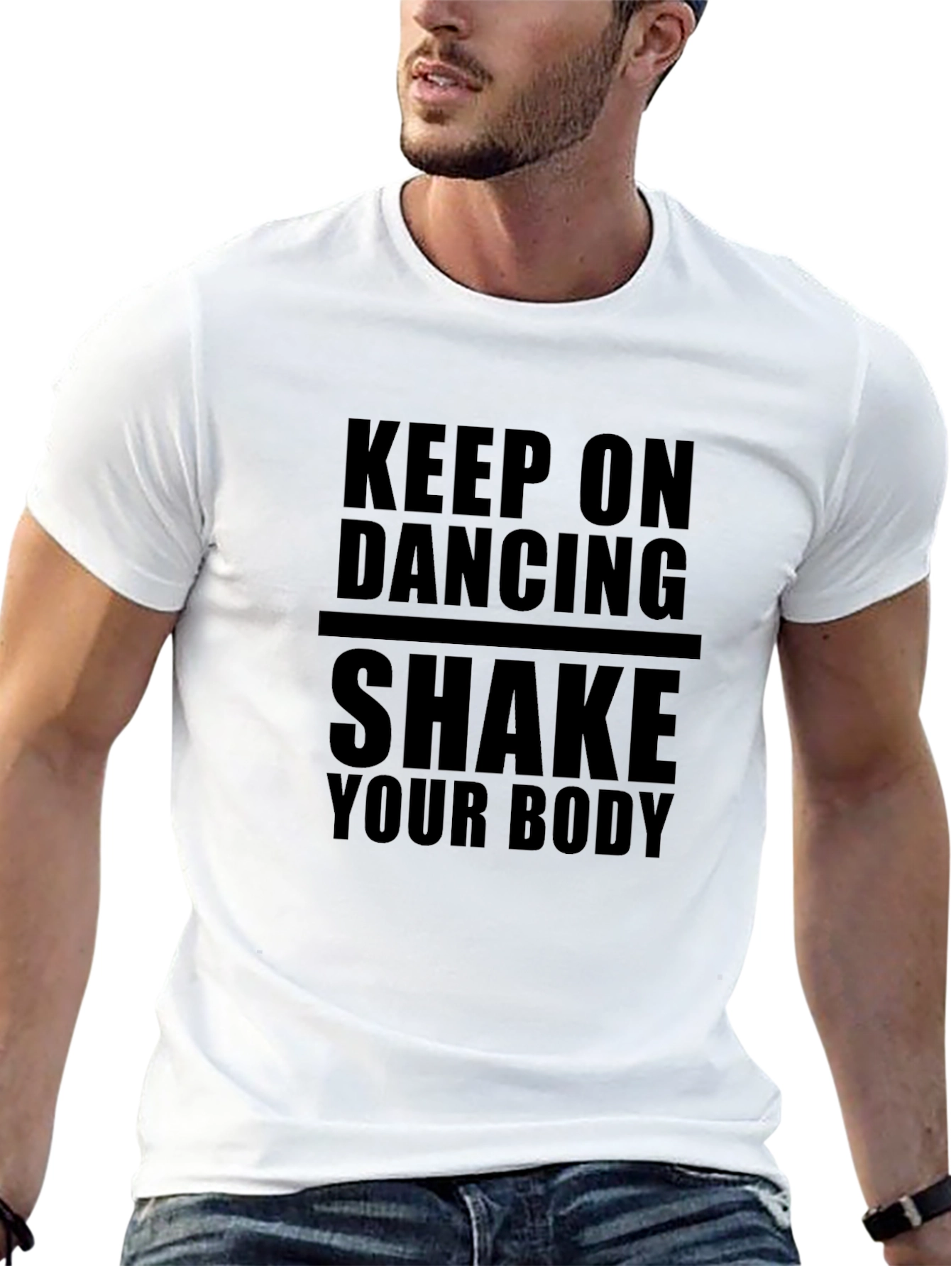 Keep On Dancing Black Graphic Tee Shirt